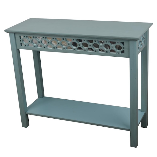 Modern Antique Iced Blue Console Table, 2 Foot Wide Console Table