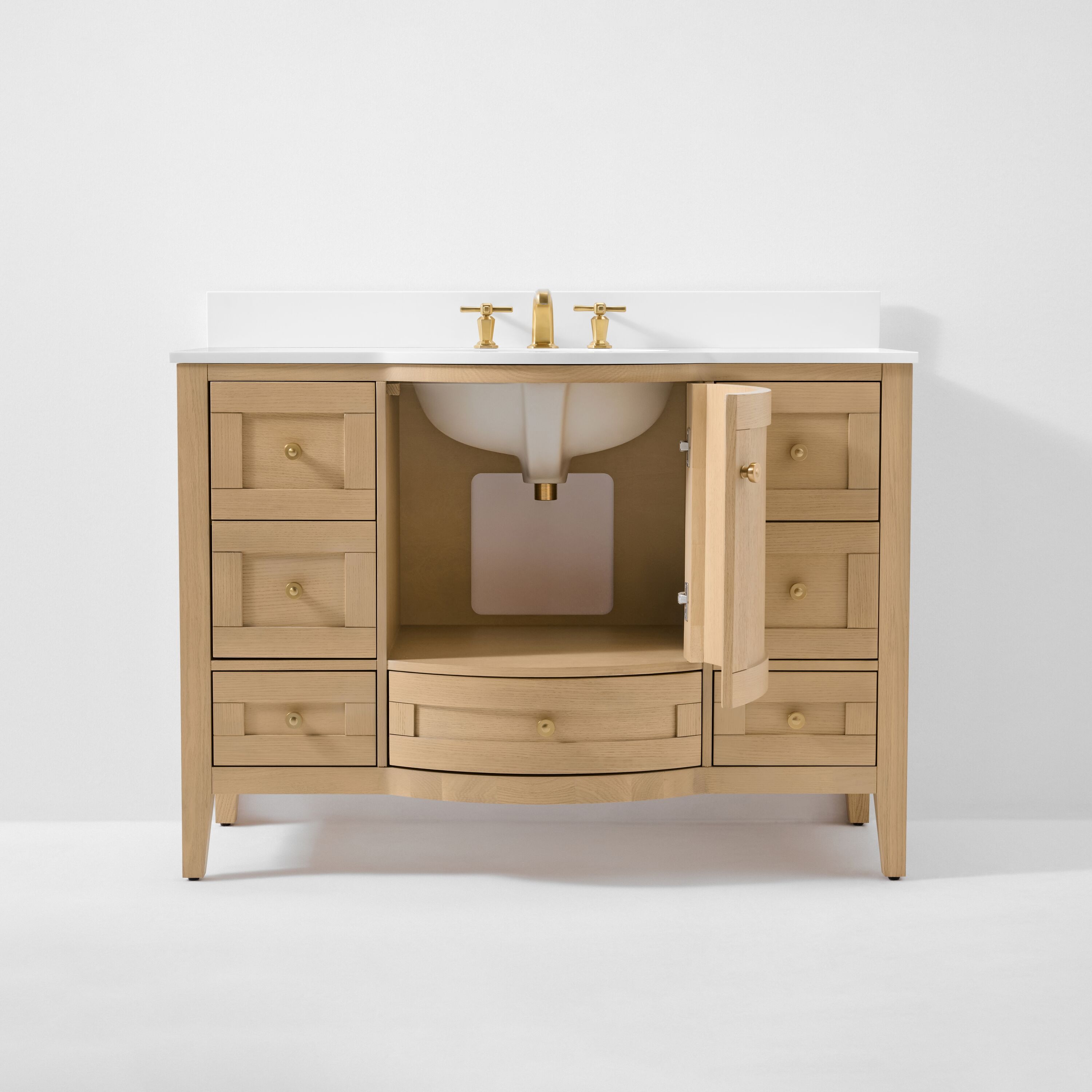 Ancerre Designs VTSLAUREN48OAKWQZ Bath-Vanity-Combo - View #10