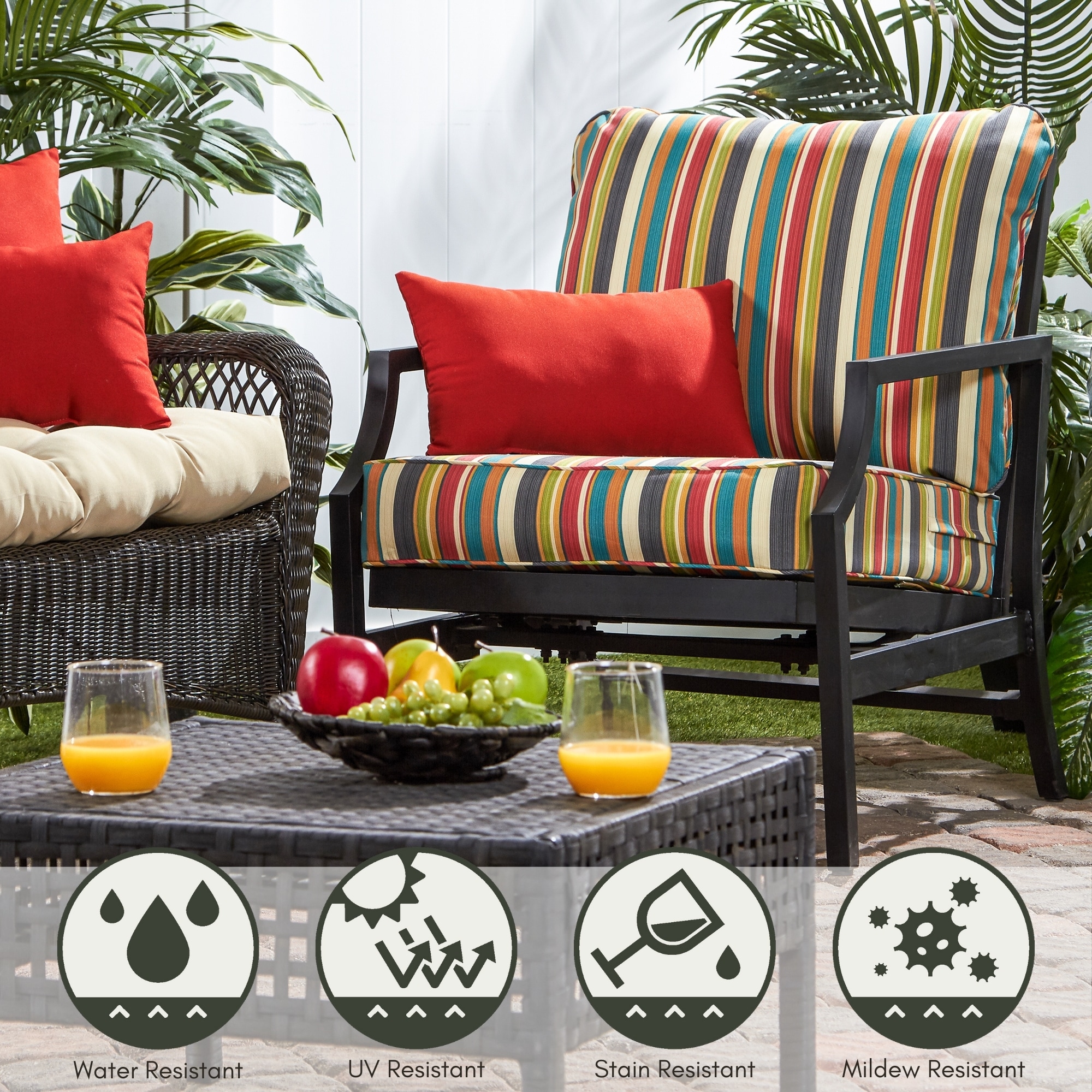 Greendale Home Fashions OC7820-SUNSET Patio-Furniture-Cushions - View #6
