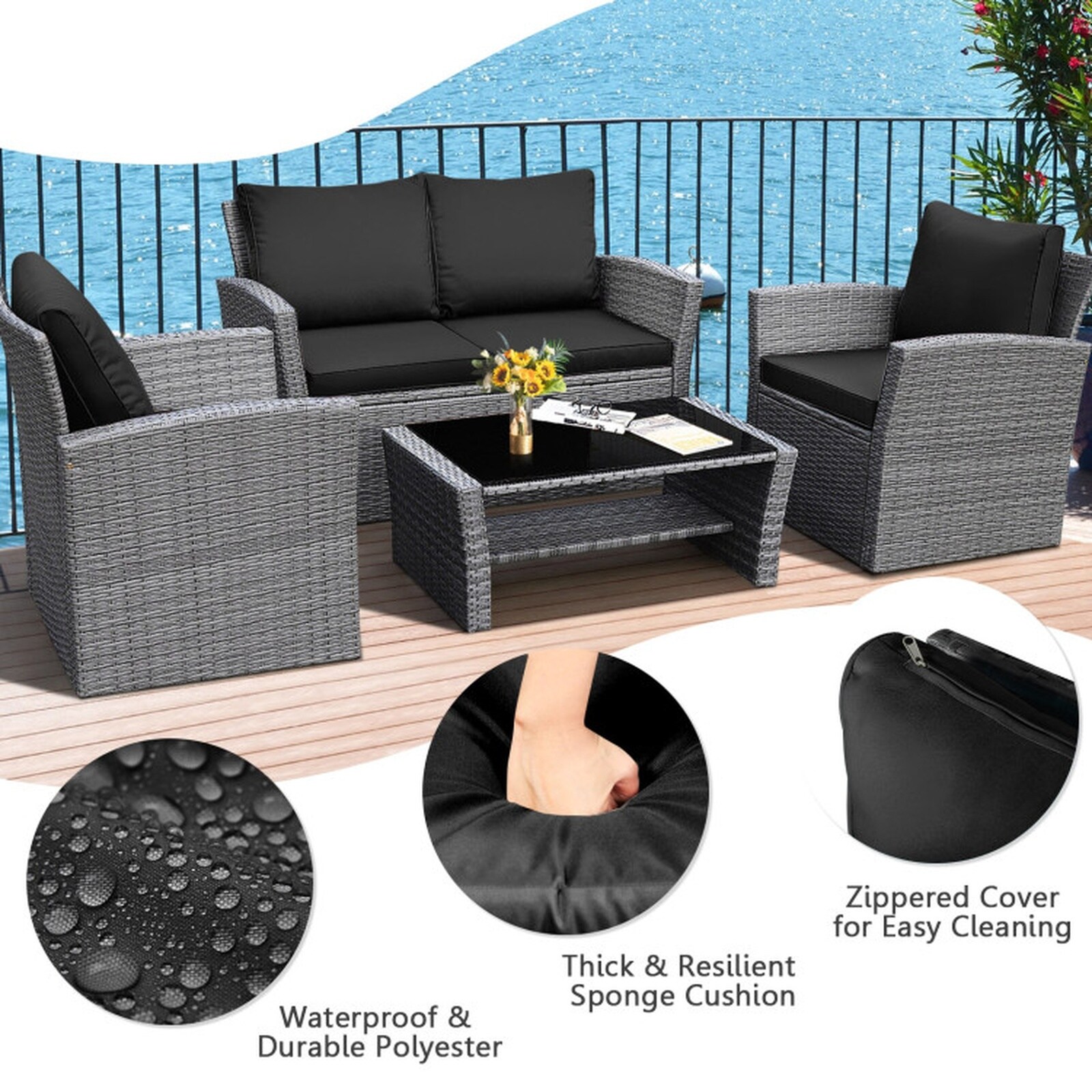 SUGIFT LW047SUGHY1475 Patio-Conversation-Sets - View #4