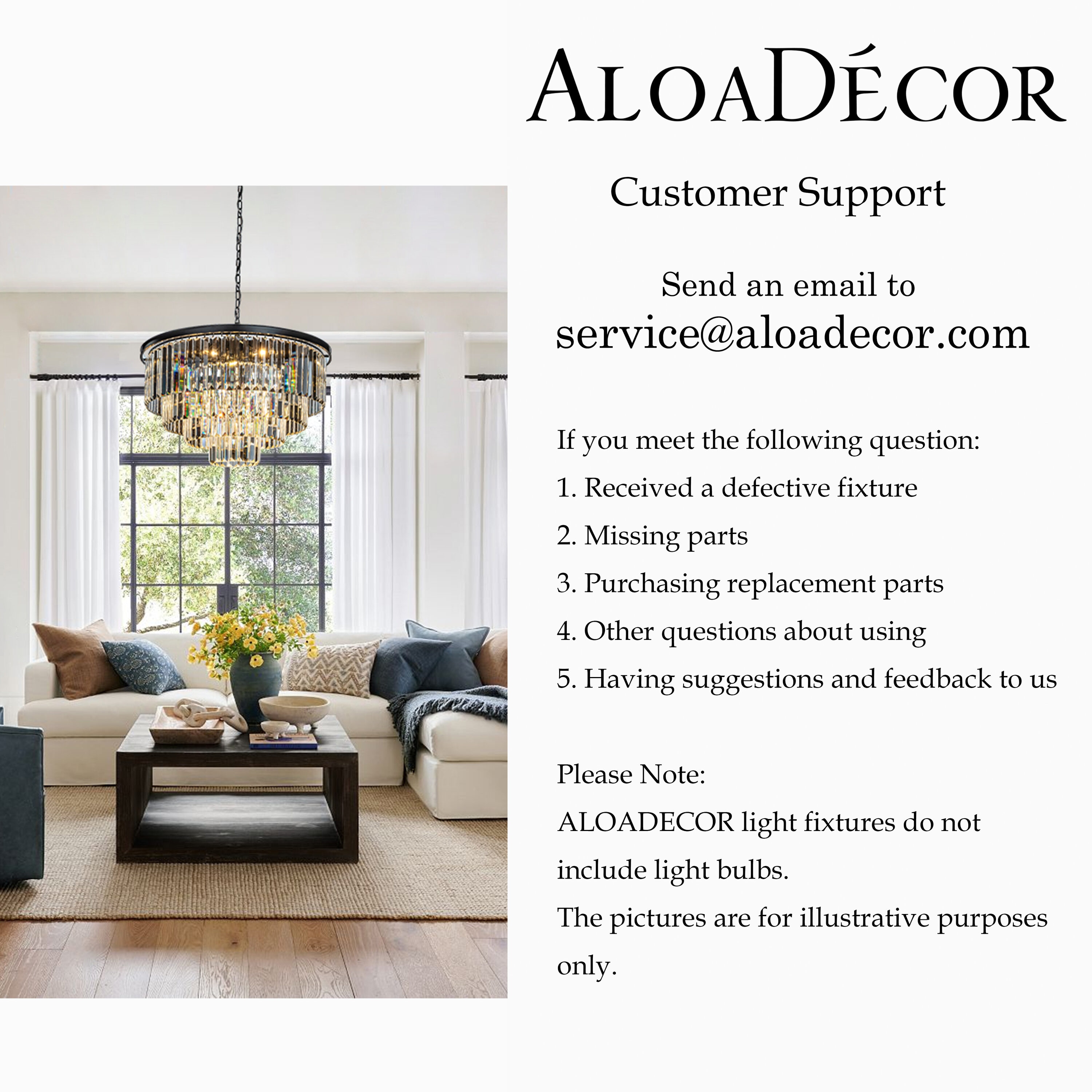 AloaDecor Lighting L7042D81BK08A b090015 - View #5