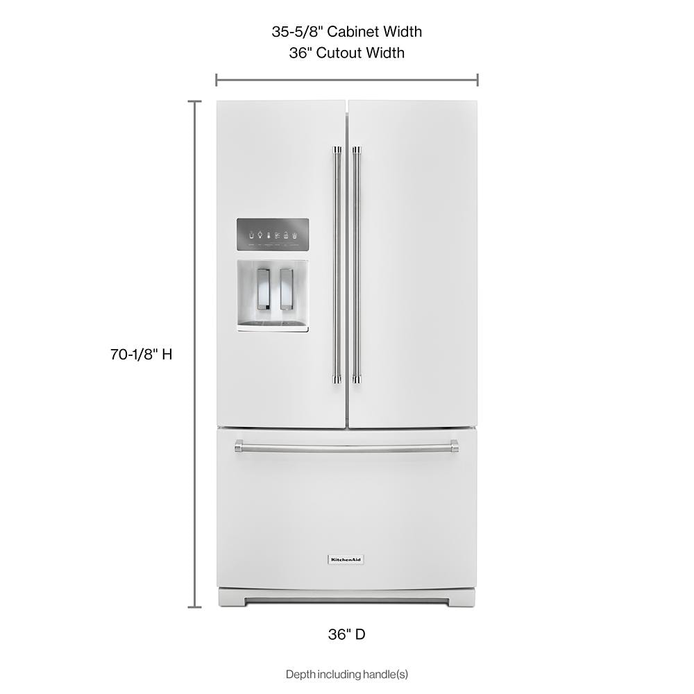 KitchenAid 26.8-cu ft French Door Refrigerator with Ice Maker (White)  ENERGY STAR in the French Door Refrigerators department at