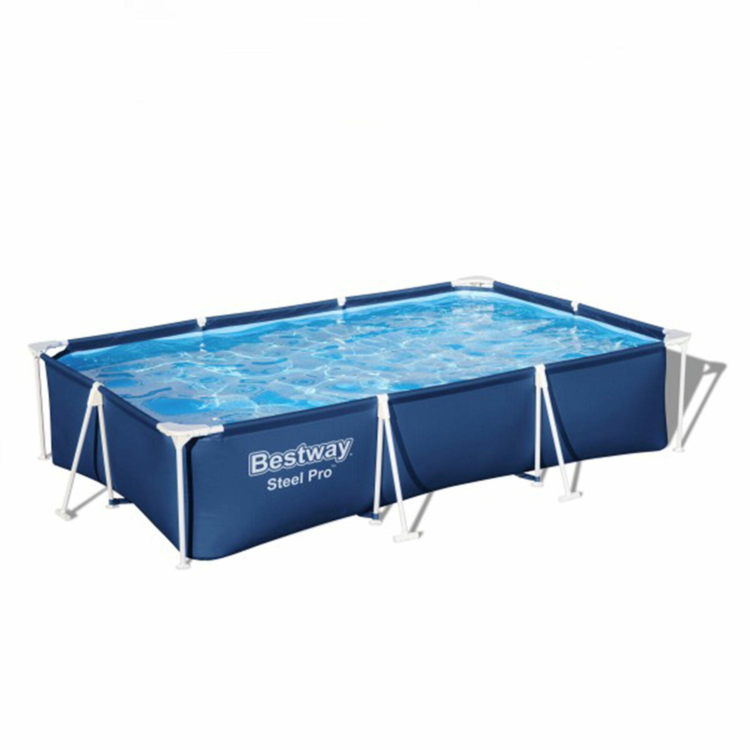 Bestway Steel Pro 9ft Blue Rectangular Above Ground Pool Set with Pump