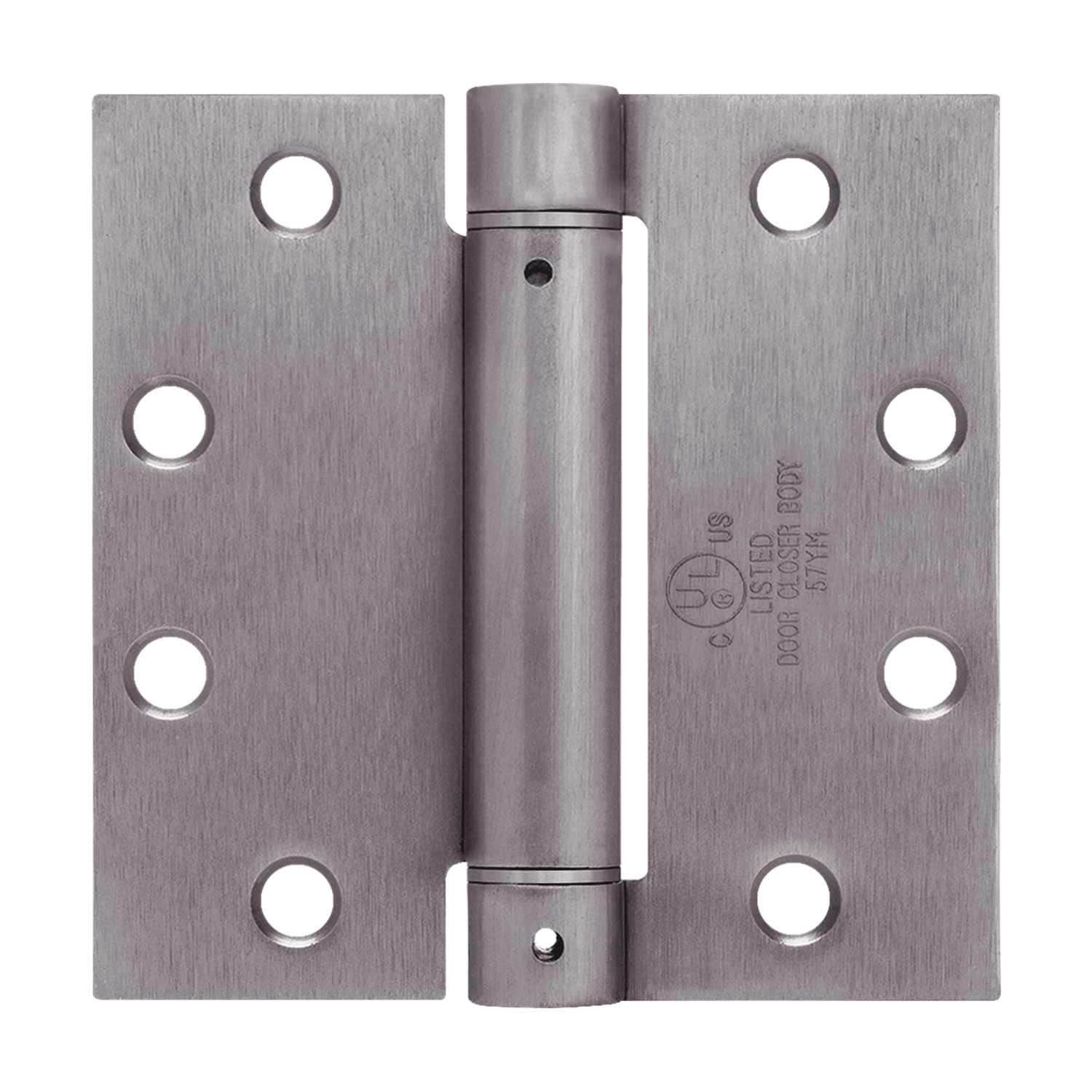 Nuk3y H45S-00SN 4-1/2-in H Square Satin Nickel Spring Interior/Exterior Door Hinge