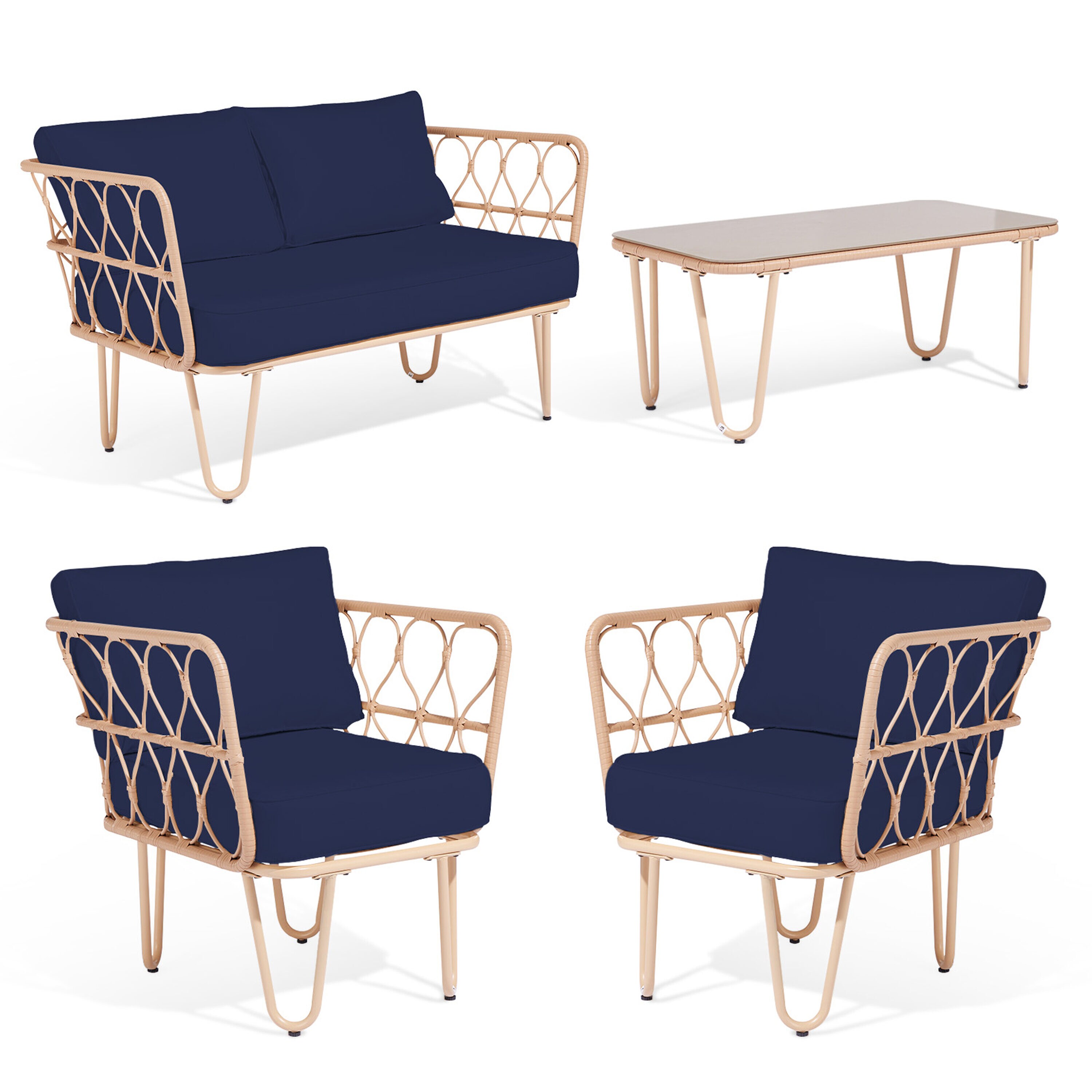 JEAREY TBLH04-NAVY Patio-Conversation-Sets - View #10