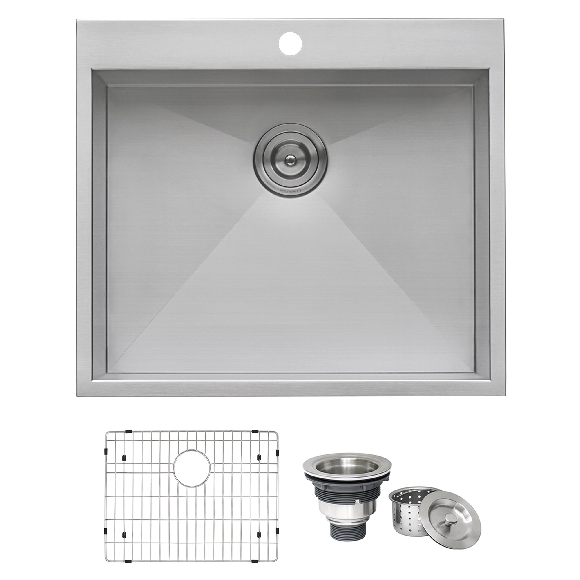 Ruvati 25" Stainless Steel Single Bowl Drop-In Kitchen Sink