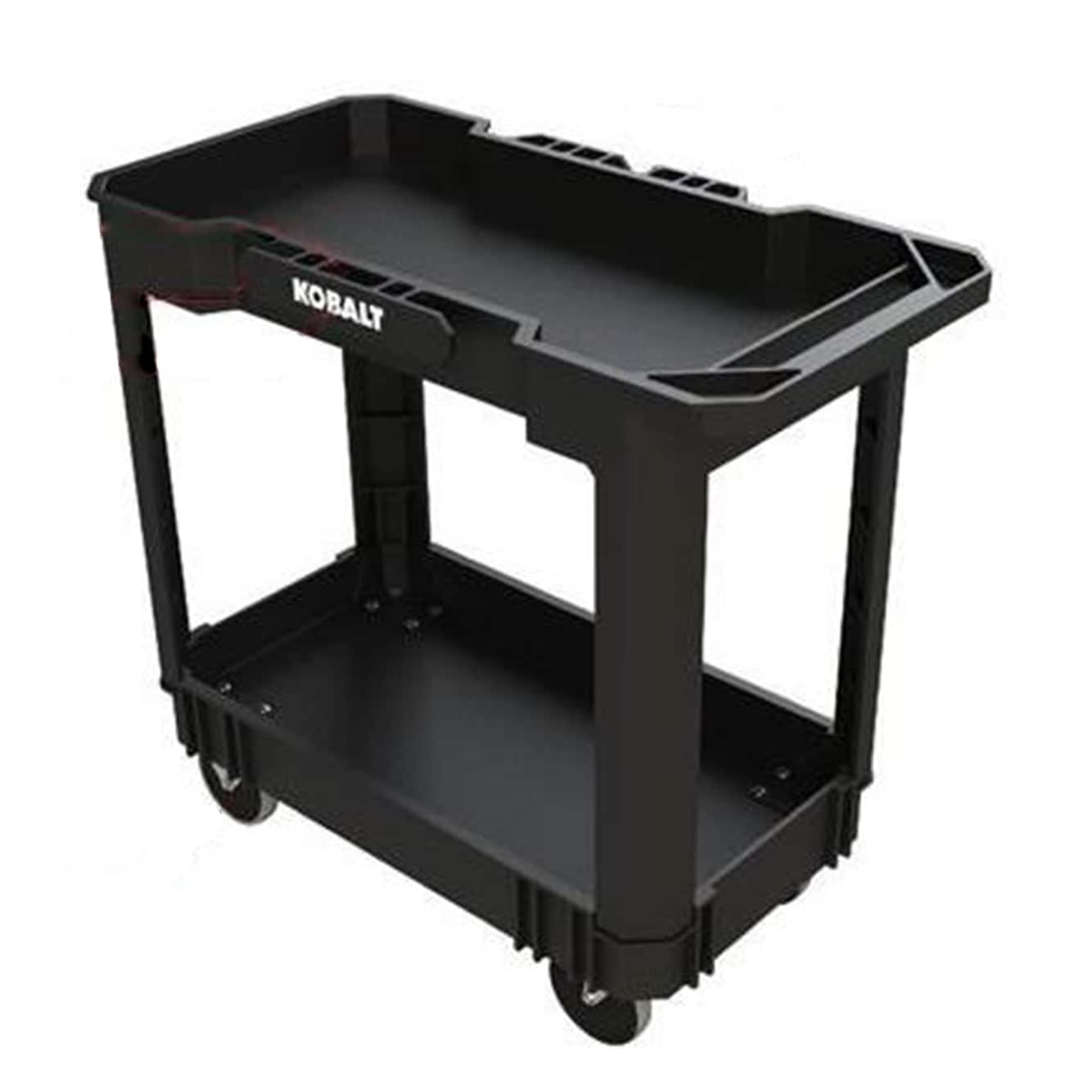 41 x 17 x 34 Cleaning Great for Warehouse Goplus 2-Shelf Utility Cart/Service Cart with Wheels Garage 550 LBS Capacity Heavy Duty Plastic Rolling Utility Cart Tub Carts w/Deep Shelves 