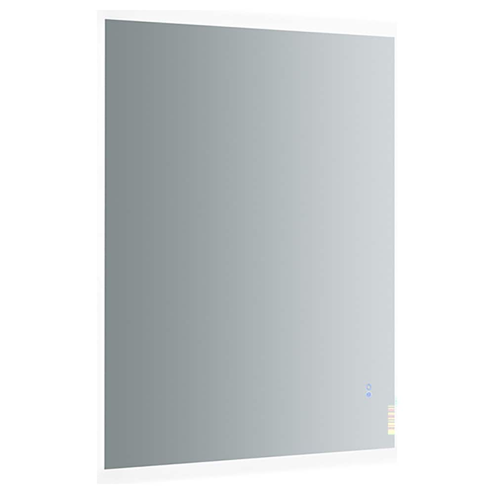 Sleek 48"x36" Frameless Bathroom Vanity Mirror with LED Halo & Fog-Free Technology
