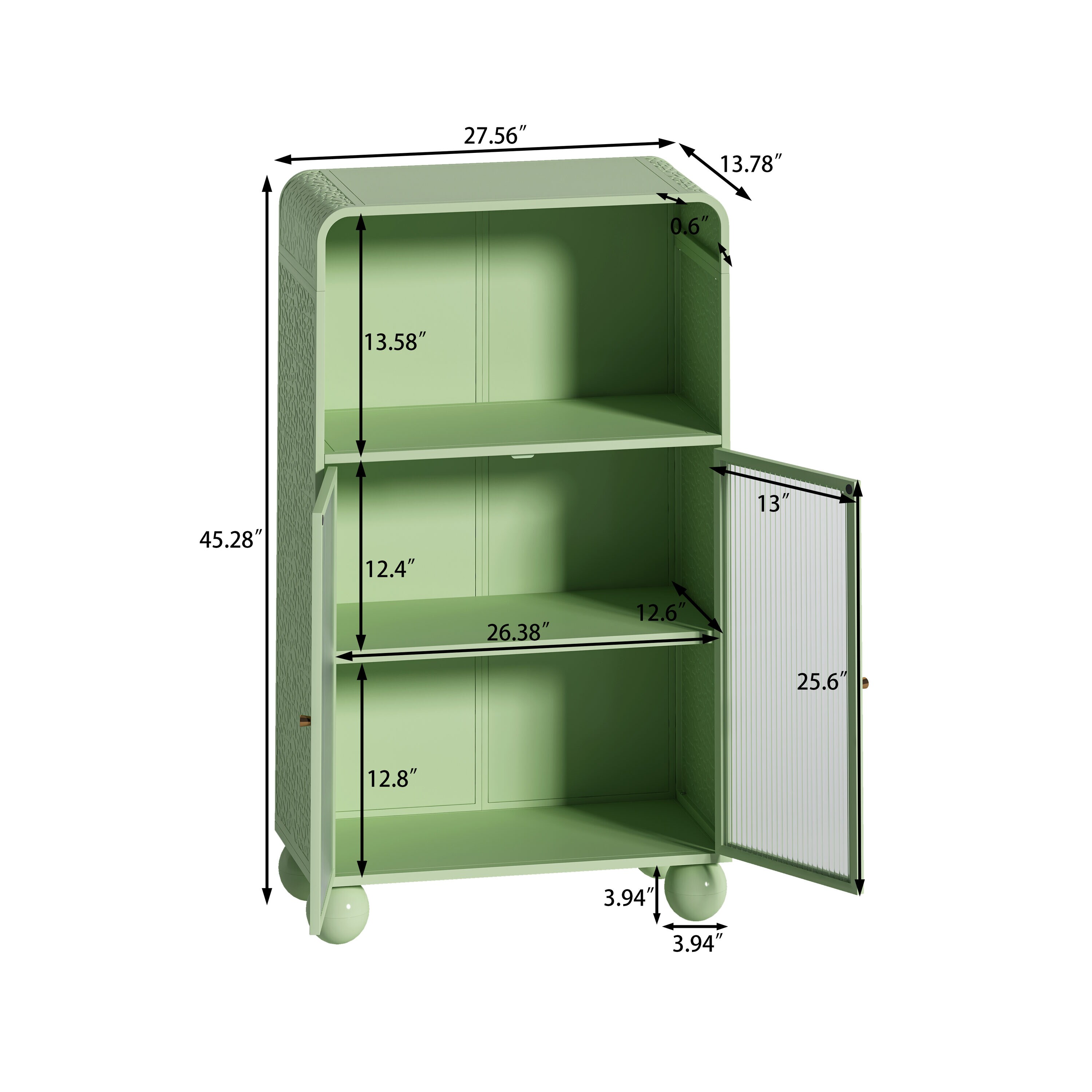 Hrinhom BA06-GREEN Linen-Cabinets - View #11