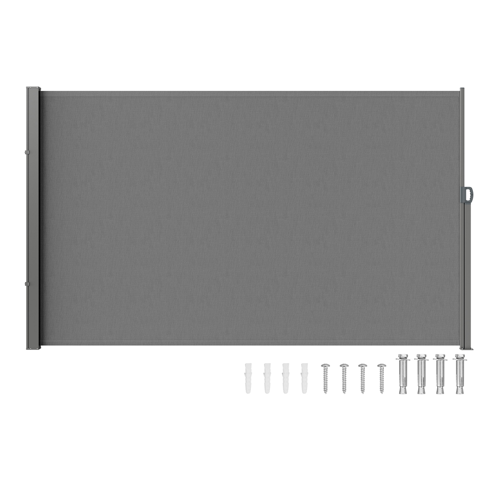 VEVOR KSSCP180X350D1WHJV0 137.76-in Wide x 70.8-in Height Fabric PU Solid Manual Retractable Patio Awning