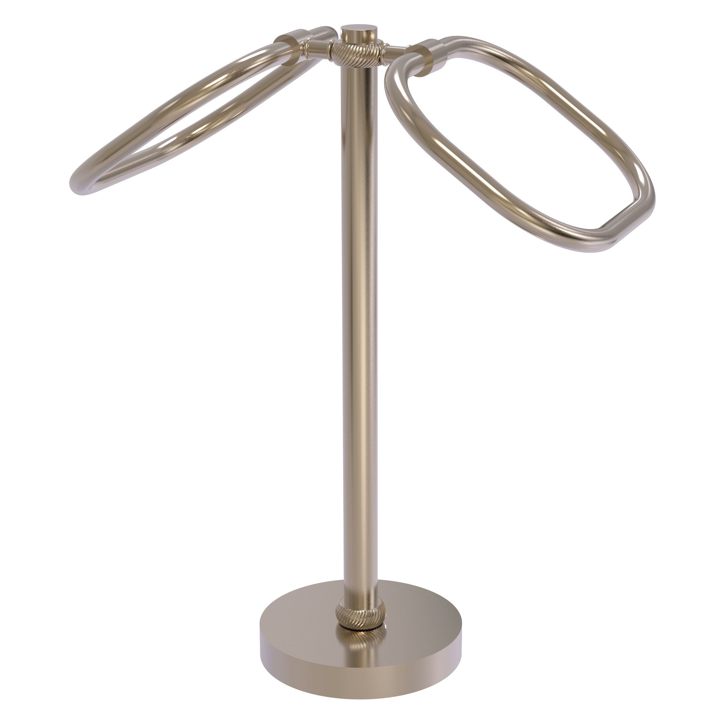 Allied Brass TB-20T-PEW Antique Pewter Freestanding countertop Double Towel Ring
