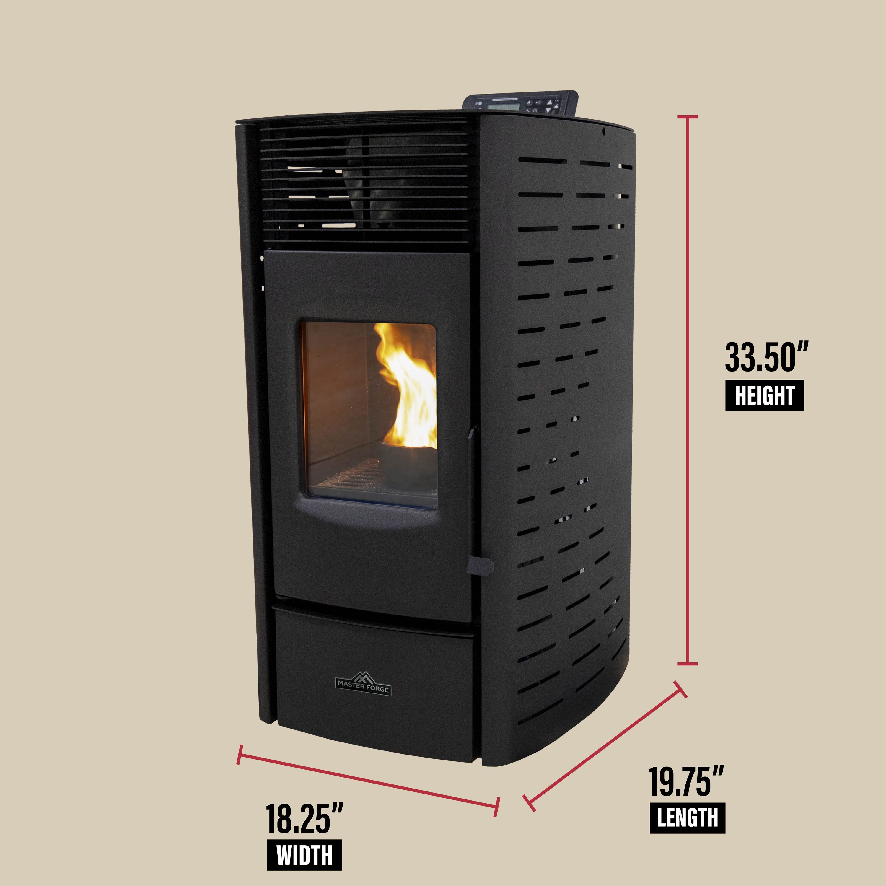 Master Forge 800 Sq Ft Pellet Stove With 30 Lb Hopper EPA Approved In   67396064 