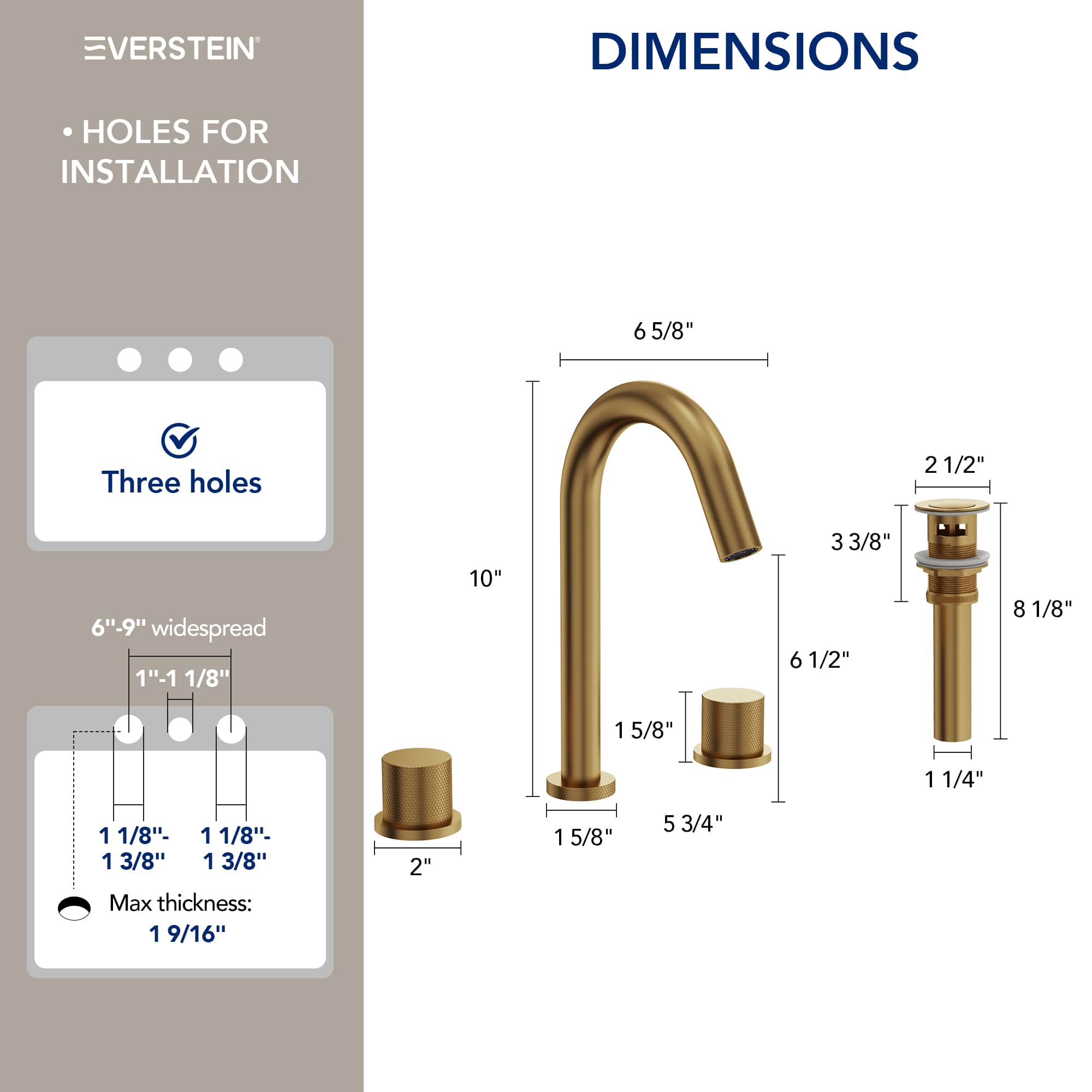 EVERSTEIN SFS-1149-GD Lavatory-Faucets - View #10