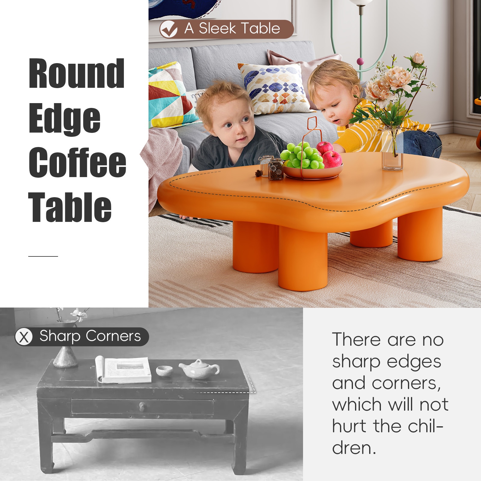 Oizaye DB-CT-3302ORANGE Coffee-Tables - View #6