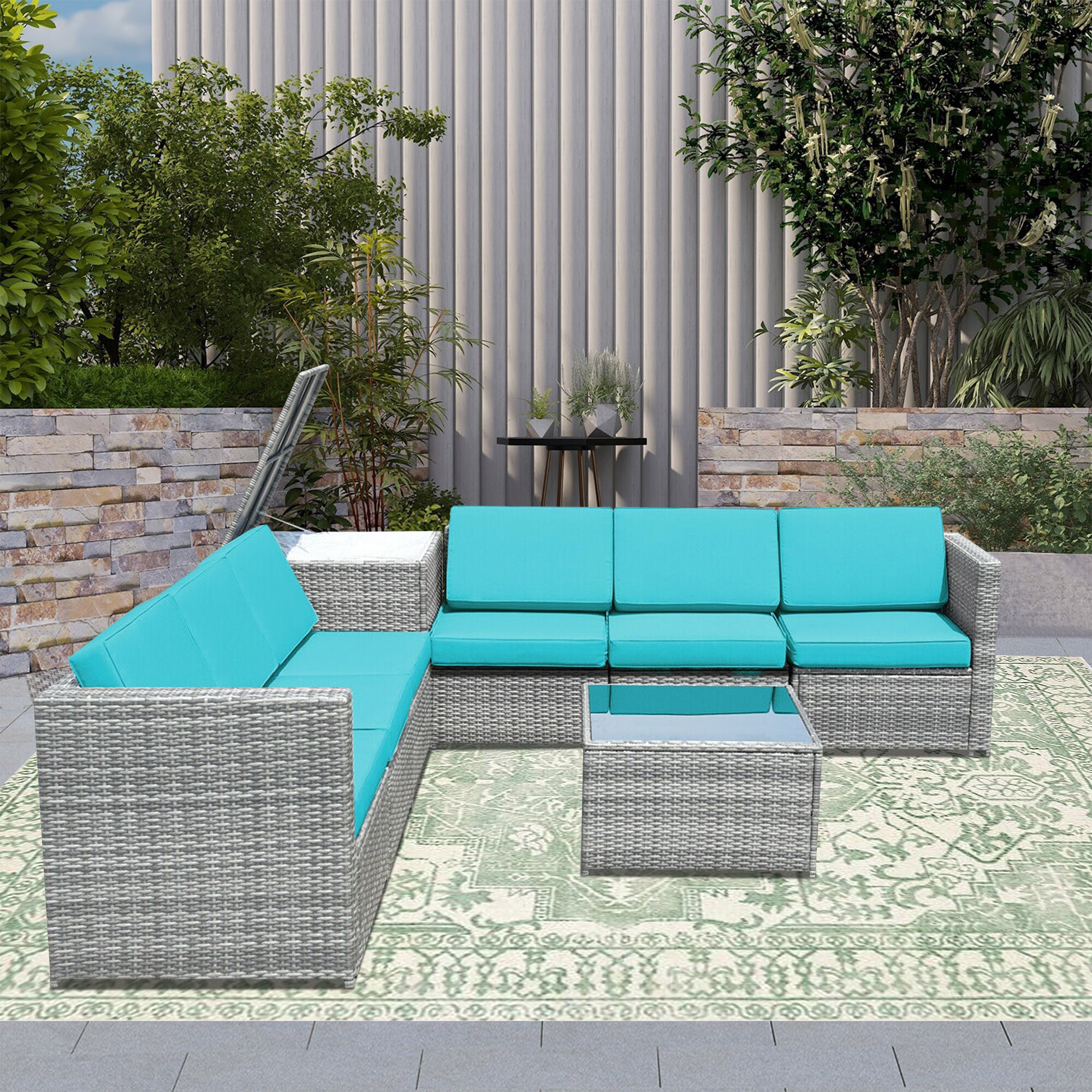 WELLFOR OUJ65782BTU+ Patio-Conversation-Sets - View #7