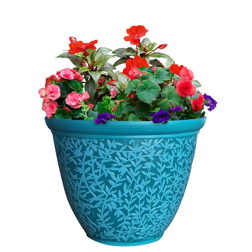 Unbranded 11.7-IN READY RF VINE TEAL PLNTR in the Pots & Planters ...