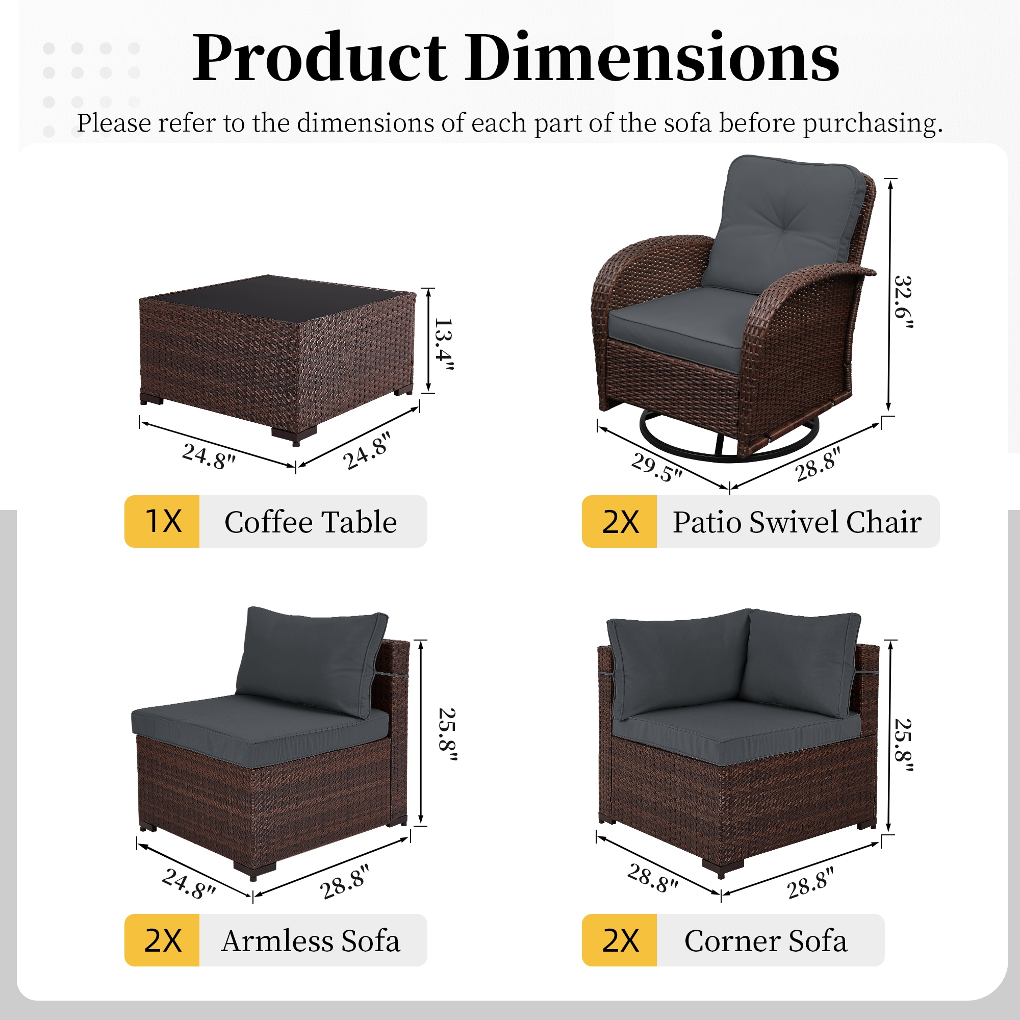 UPHA PL-CZY11-Z3 Patio-Conversation-Sets - View #11