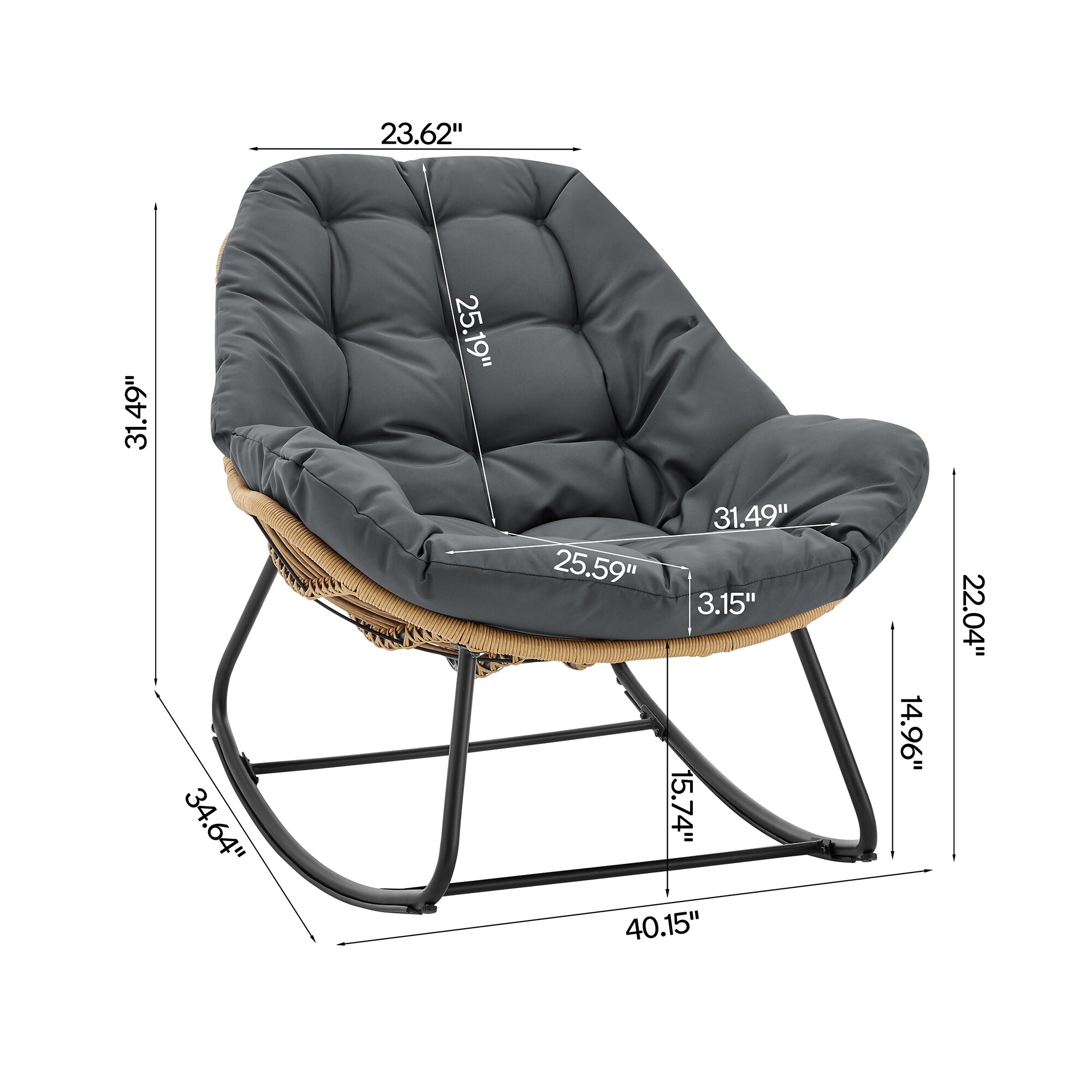Manhattan Comfort 2-OD-CV024-GY Patio-Conversation-Sets - View #3