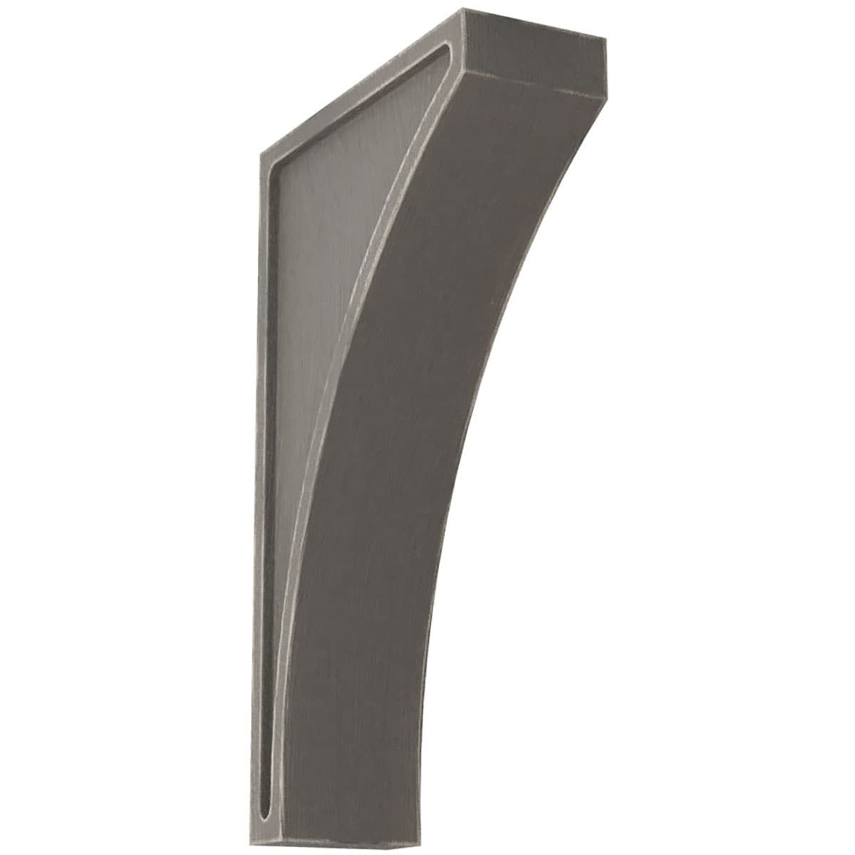 Ekena Millwork CORWD03X08X14LWGY 3-in x 8.5-in x 14-in Vintage Decor Finished Rubberwood Gray Wood Paintable/Stainable Corbel