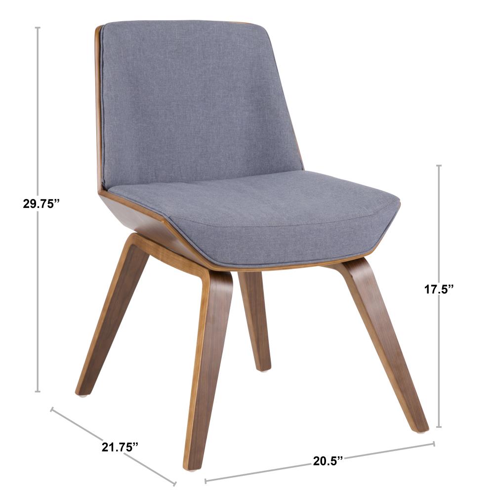 LumiSource Corazza Midcentury Walnut, Orange Accent Chair at Lowes.com