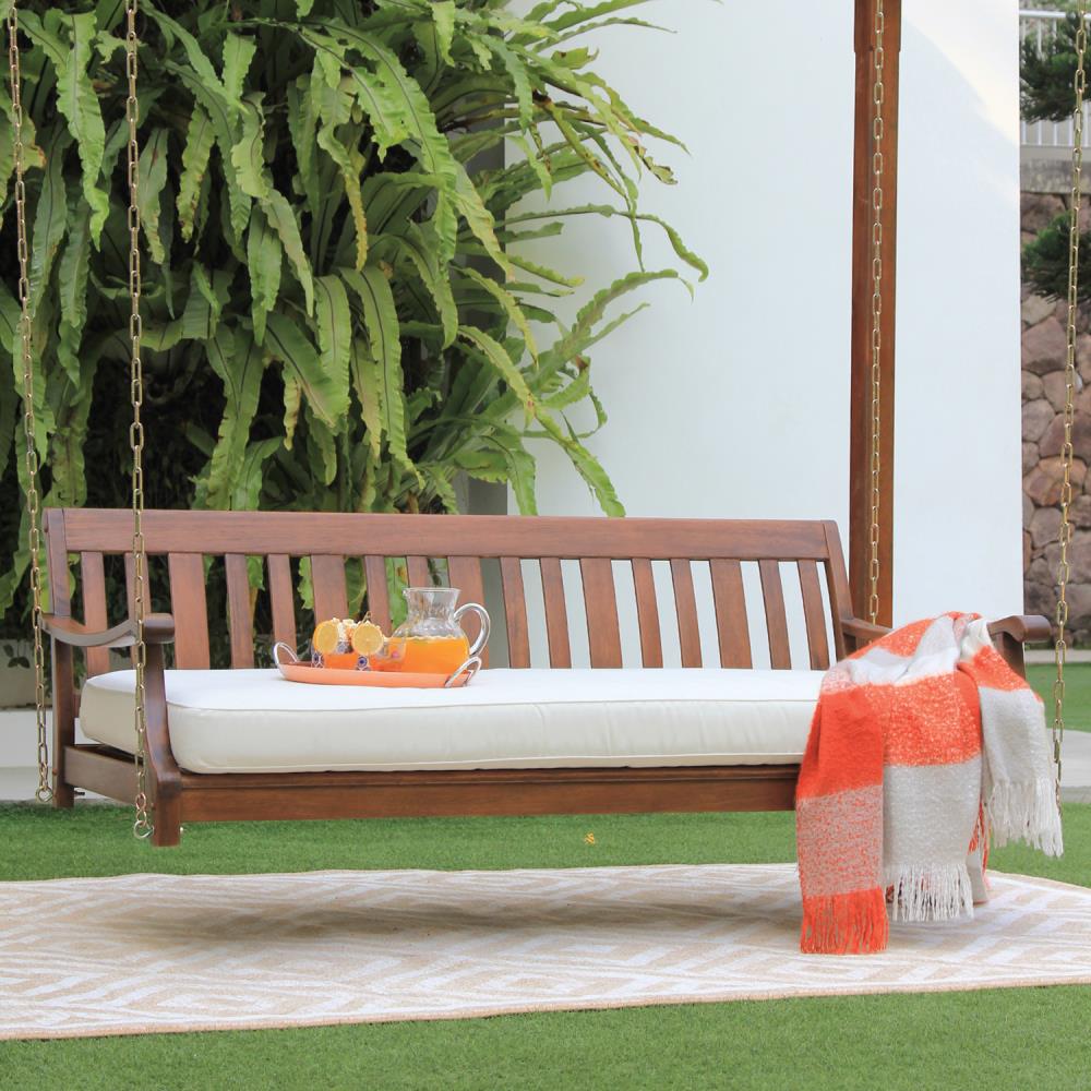 Cambridge Casual Wales 2 person Natural Brown Wood Outdoor Swing