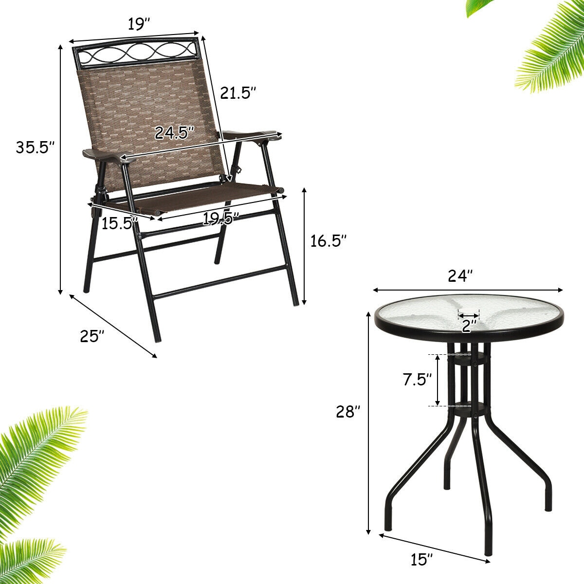 Clihome CWCH-OP70AD339 Patio-Dining-Sets - View #5