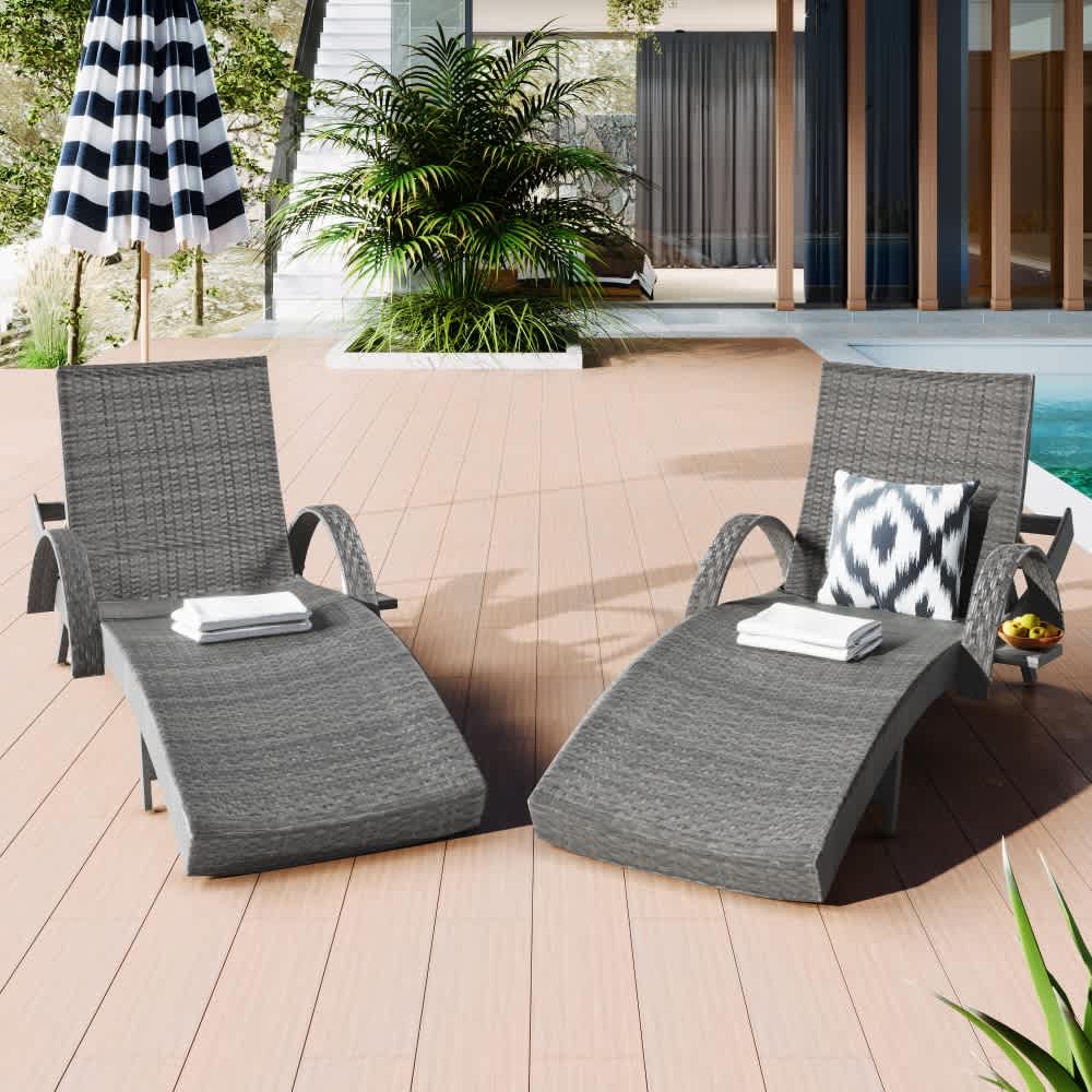 Coolbibila IVA-CHAISE-GRAY Patio-Chairs - View #2