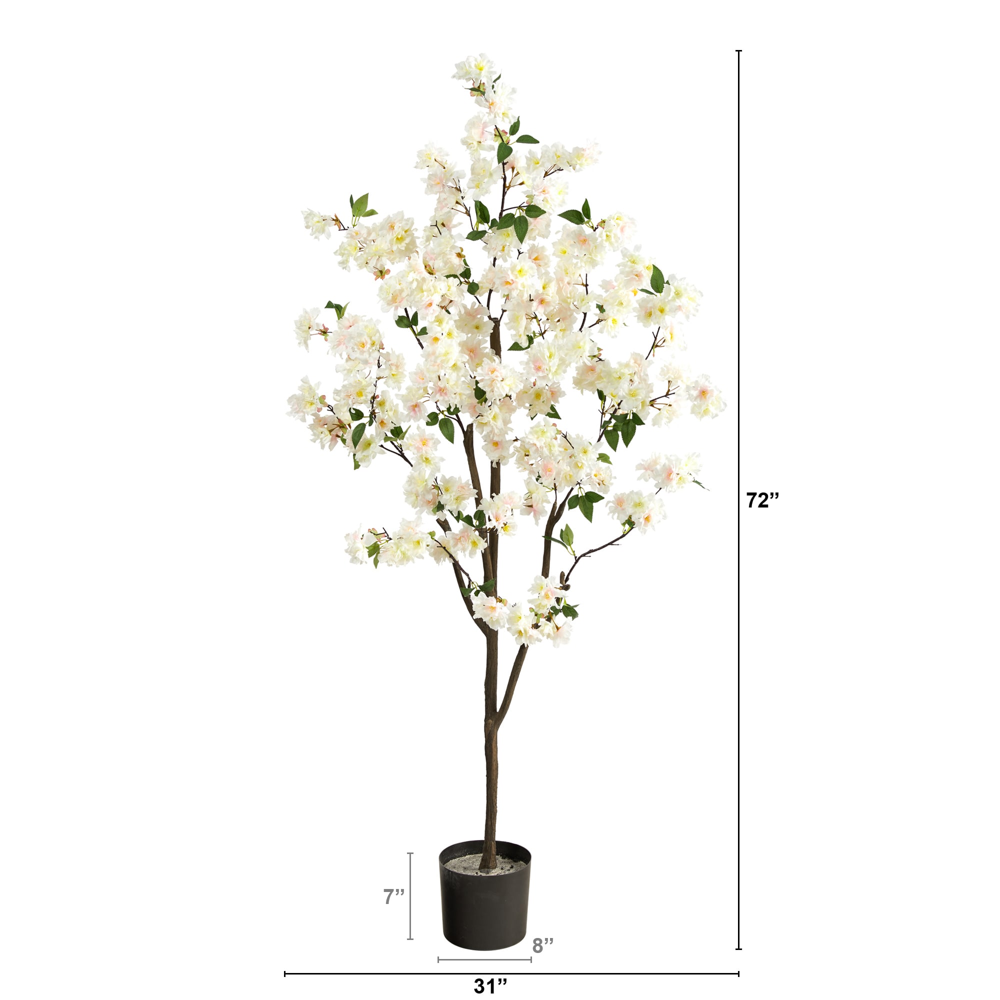 Nearly Natural T2723-WH Artificial-Plants-Trees - View #2