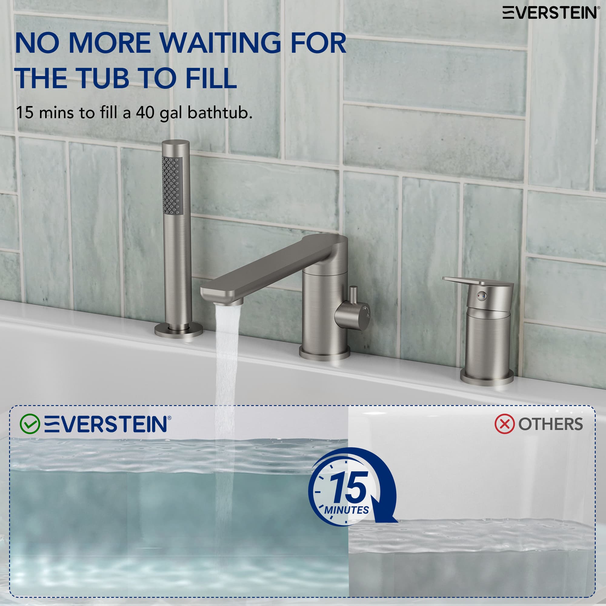 EVERSTEIN SFS-1160-NK Roman-Tub-Faucets - View #5