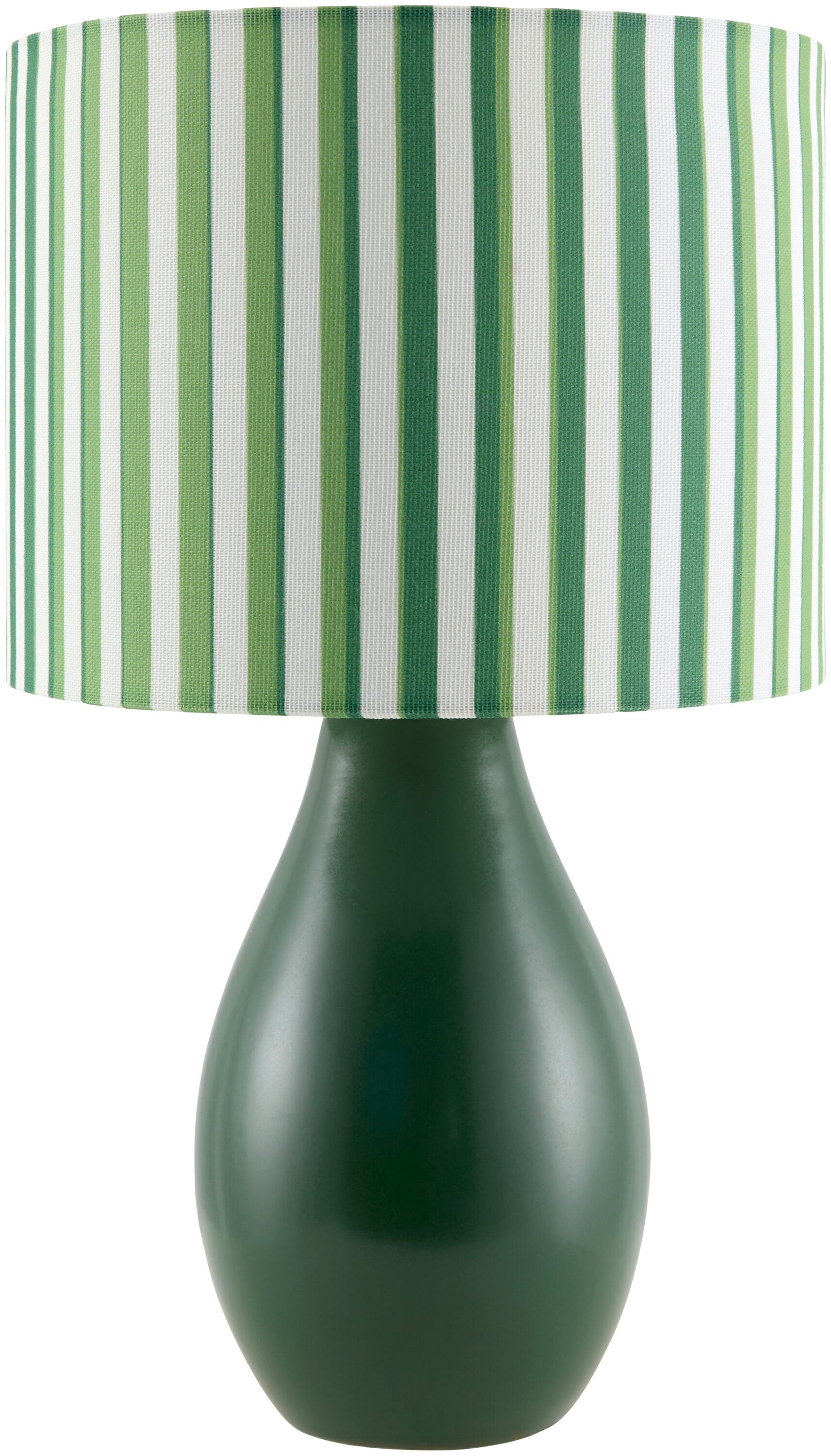 Livabliss Melbu 15-in Dark Green On/Off switch Table Lamp with Linen Shade
