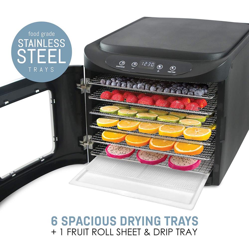 Ivation 6-Tray Stainless Steel Food Dehydrator