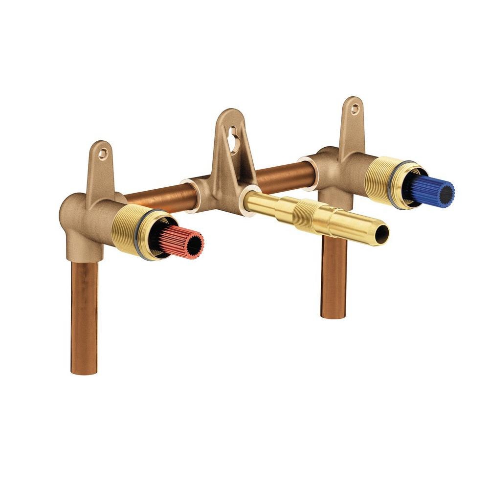 Moen 9700 1/2-in ID Compression x 1/2-in OD Compression Brass Wall Mount Valve