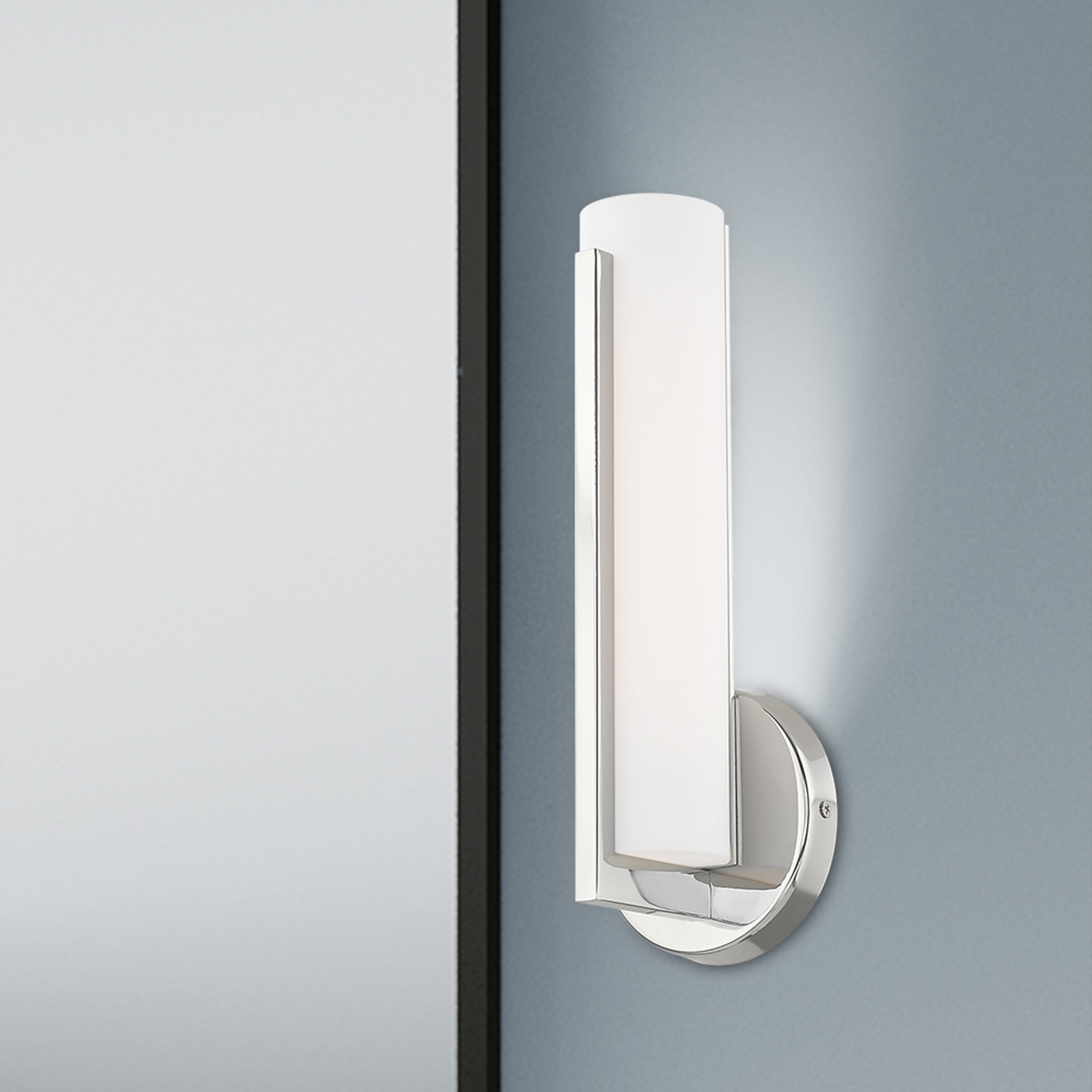 Visby Polished Chrome 10W LED ADA Vanity Wall Sconce