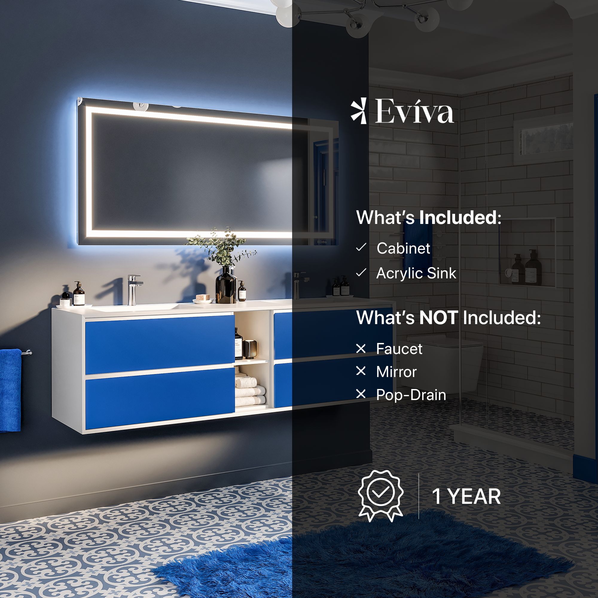 Eviva EVVN777-75BLU-WH Bath-Vanity-Combo - View #7
