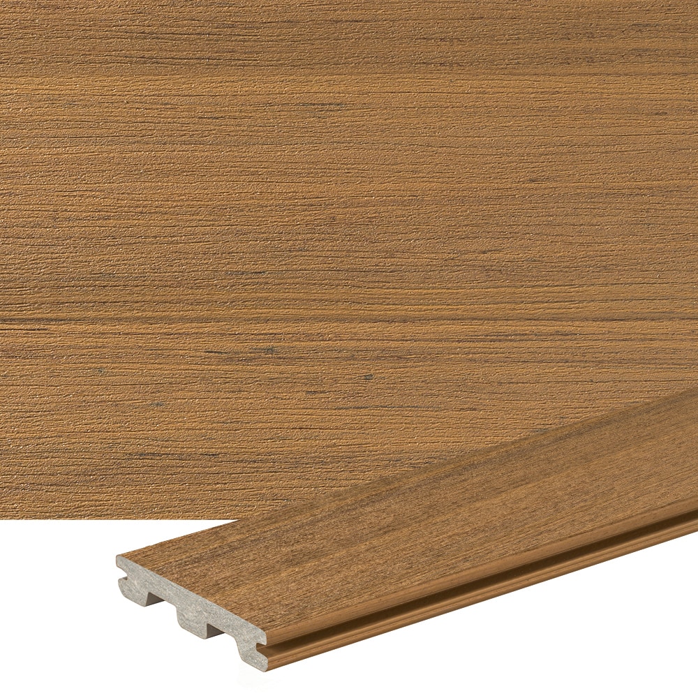 TimberTech ESGV5412CH Prime+ 1-in x 6-in x 12-ft Coconut Husk Grooved Composite Deck board