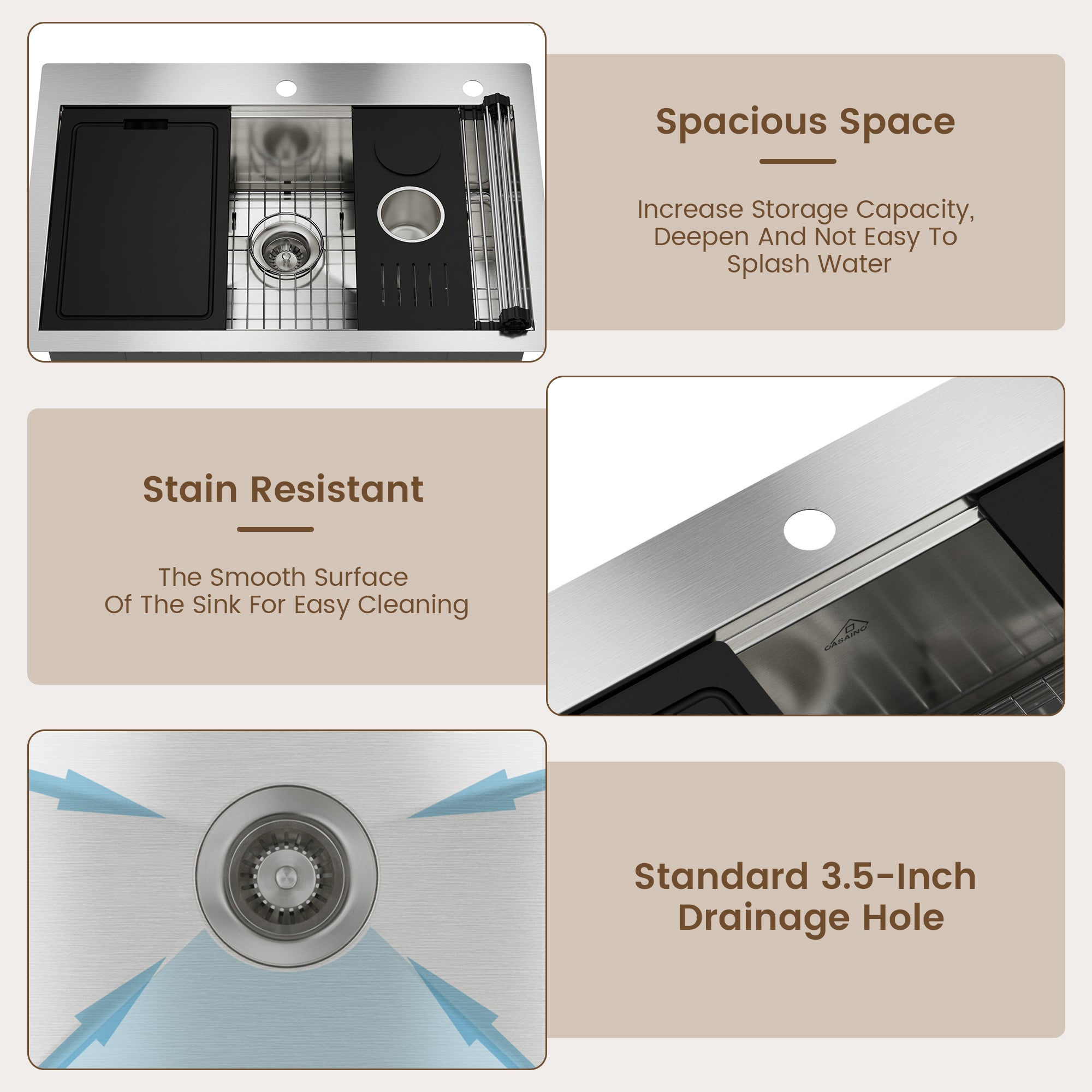 Boyel Living BLKE05039T2W33S Kitchen-Sinks - View #9