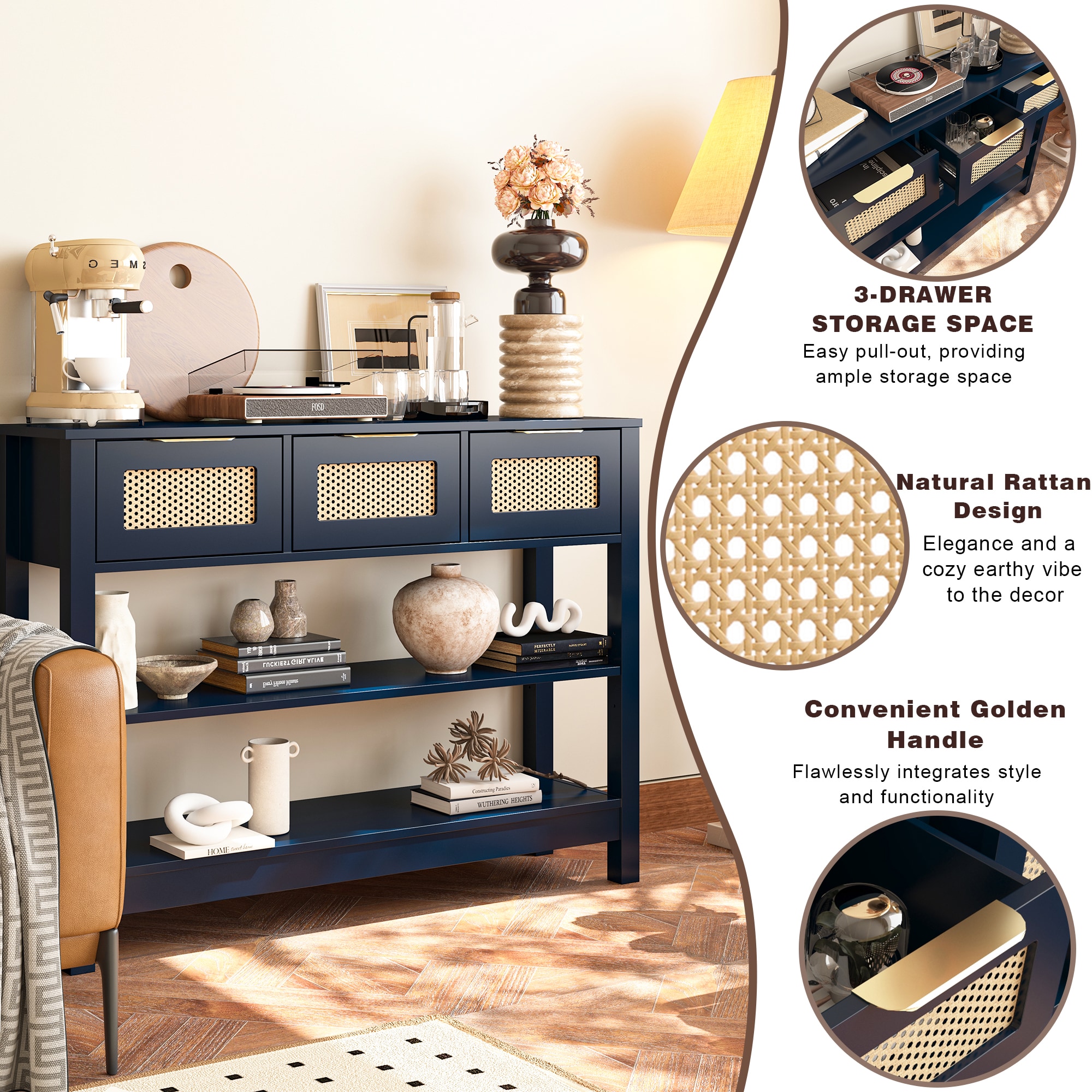 FurniFusion SF-Y-XGZ-BL Console-Sofa-Tables - View #4