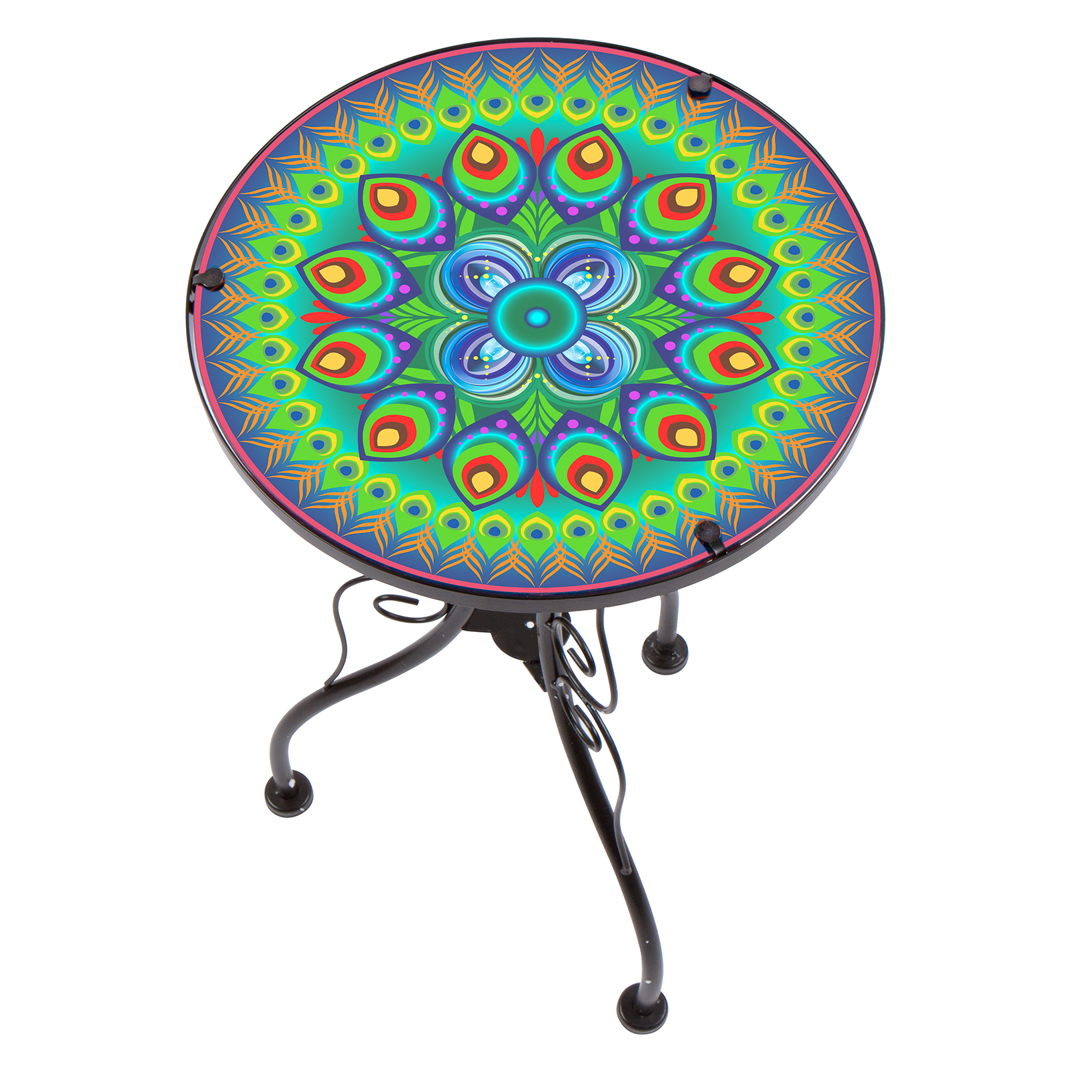 Trademark Innovations TBLE-SIDE-PCOCK End-Tables - View #5