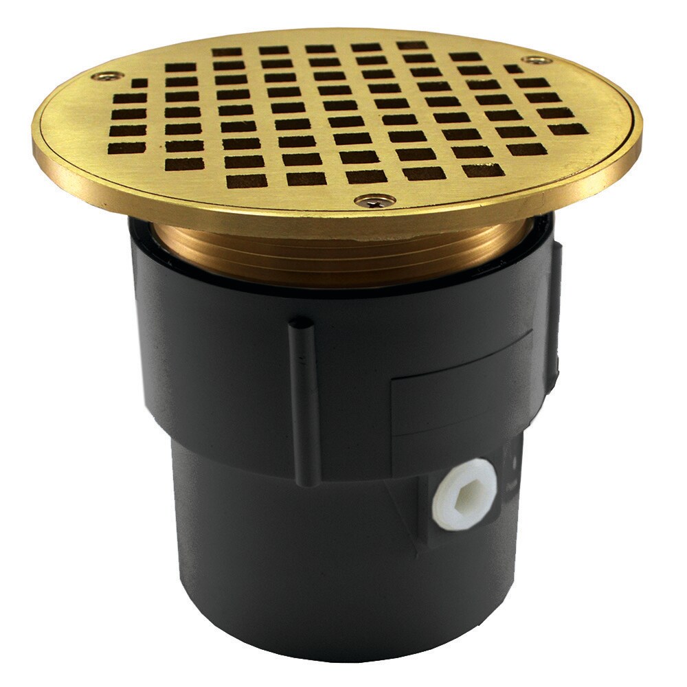 Jones Stephens D53031 Pipe Fit PVC with Metal Spud  3-in and 4-in Polished Brass Round Square holes Brass General-purpose drain
