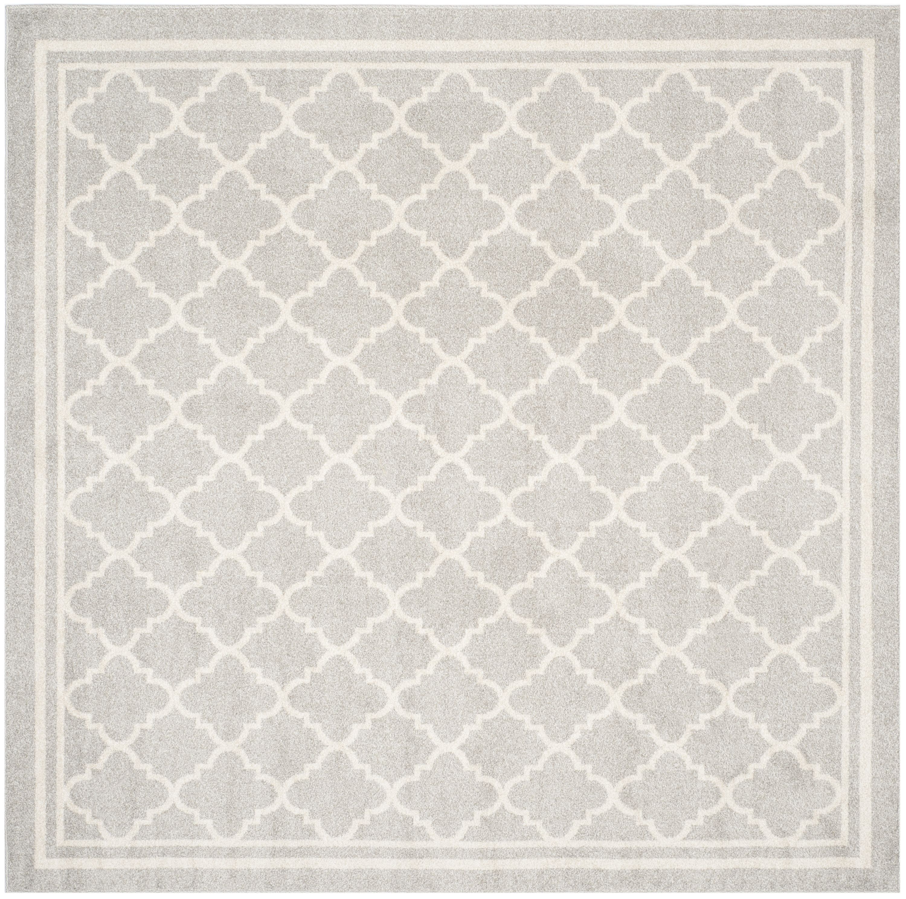 Safavieh AMT422B-7SQ Amherst Kelly 7 x 7 (ft) Loomed Synthetic Gray/Beige Square Indoor/Outdoor Trellis Area rug
