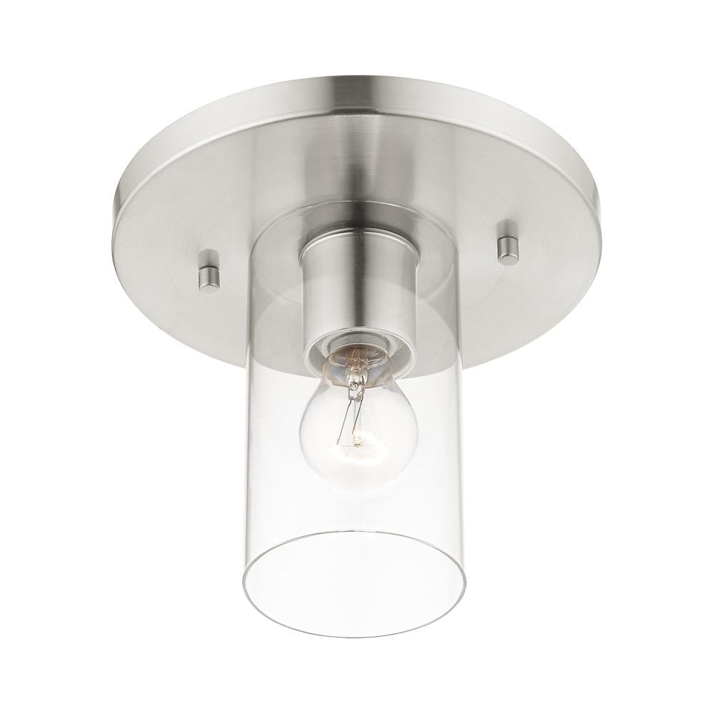 Zurich 9'' Brushed Nickel Modern Flush Mount Light