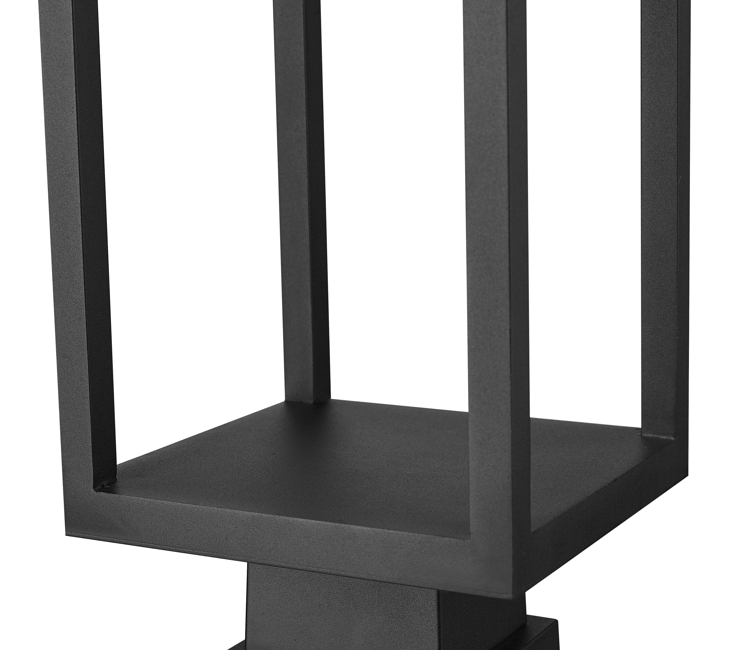 Barwick Black Glass LED Outdoor Pier Mount Light