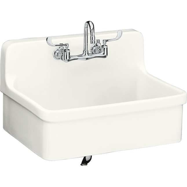 Gilford Farmhouse Apron Front Wall Mount Vitreous China 30 in. 2-Hole Single Bowl Kitchen Sink in White Gilford Farmhouse Apron Front Wall Mount Vitreous China 30 in. 2-Hole Single Bowl Kitchen Sink in White