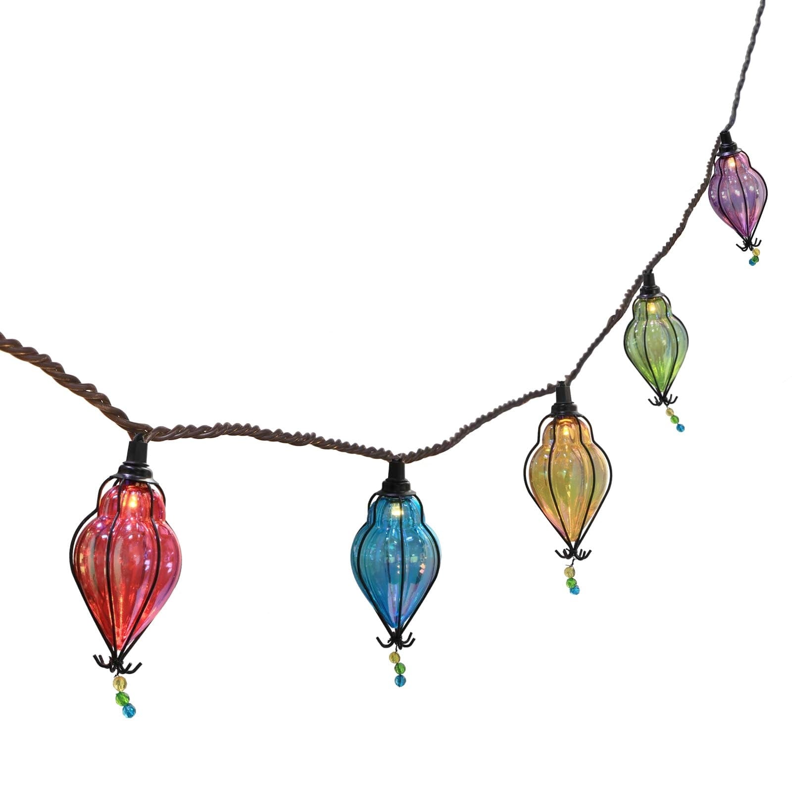 Lukvuzo  Multicolor Decorative String Lights Plug In 10 Bulbs Connectable Shatterproof Waterproof Indoor Outdoor Patio Garden Wedding Party Decor