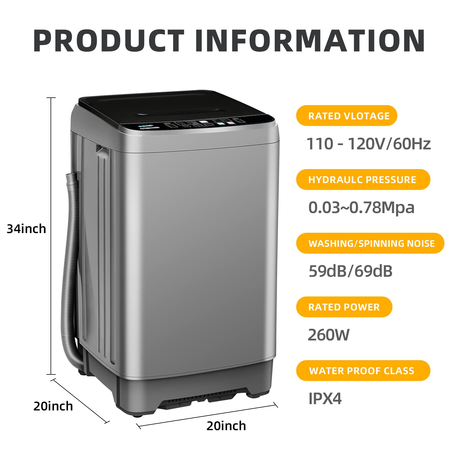 VEELIKE XQB201A-GREY6-MCZN1 m080105 - View #2