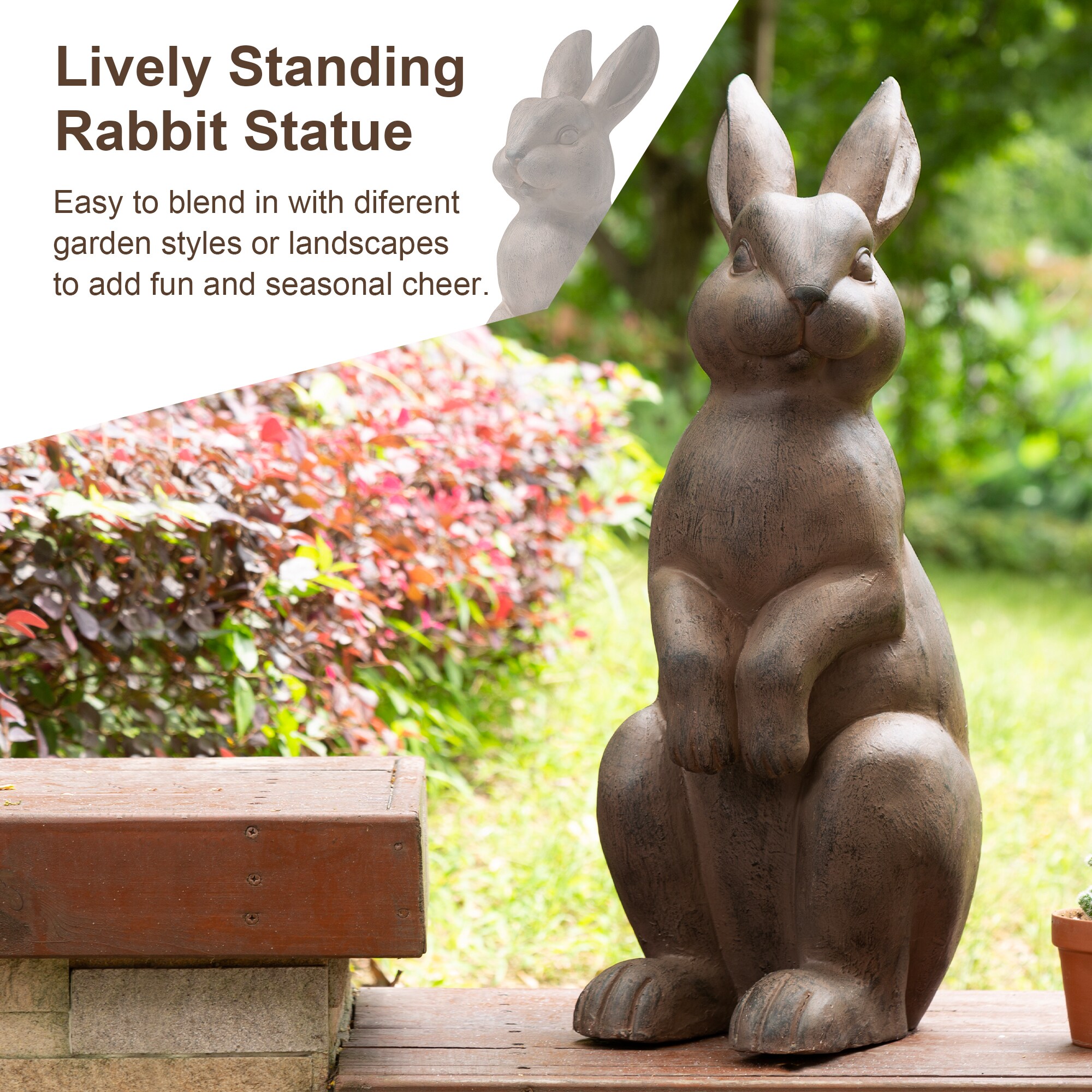 Glitzhome JT2025400002 Garden-Statue - View #4