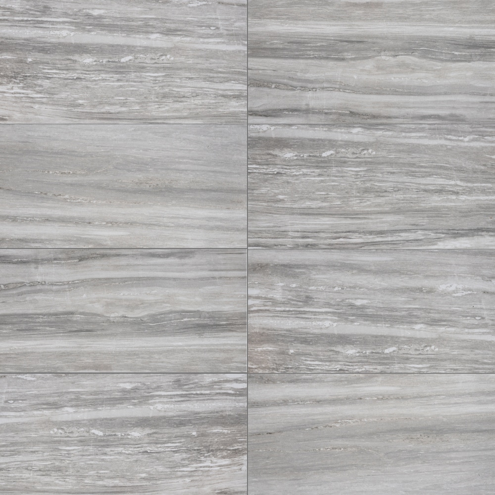 The Tile Life TPREX1224GP Pent House Pearl Attraction 12-in x 24-in Polished Porcelain Marble Look Floor and Wall Tile (11.62-sq. ft/ Carton)