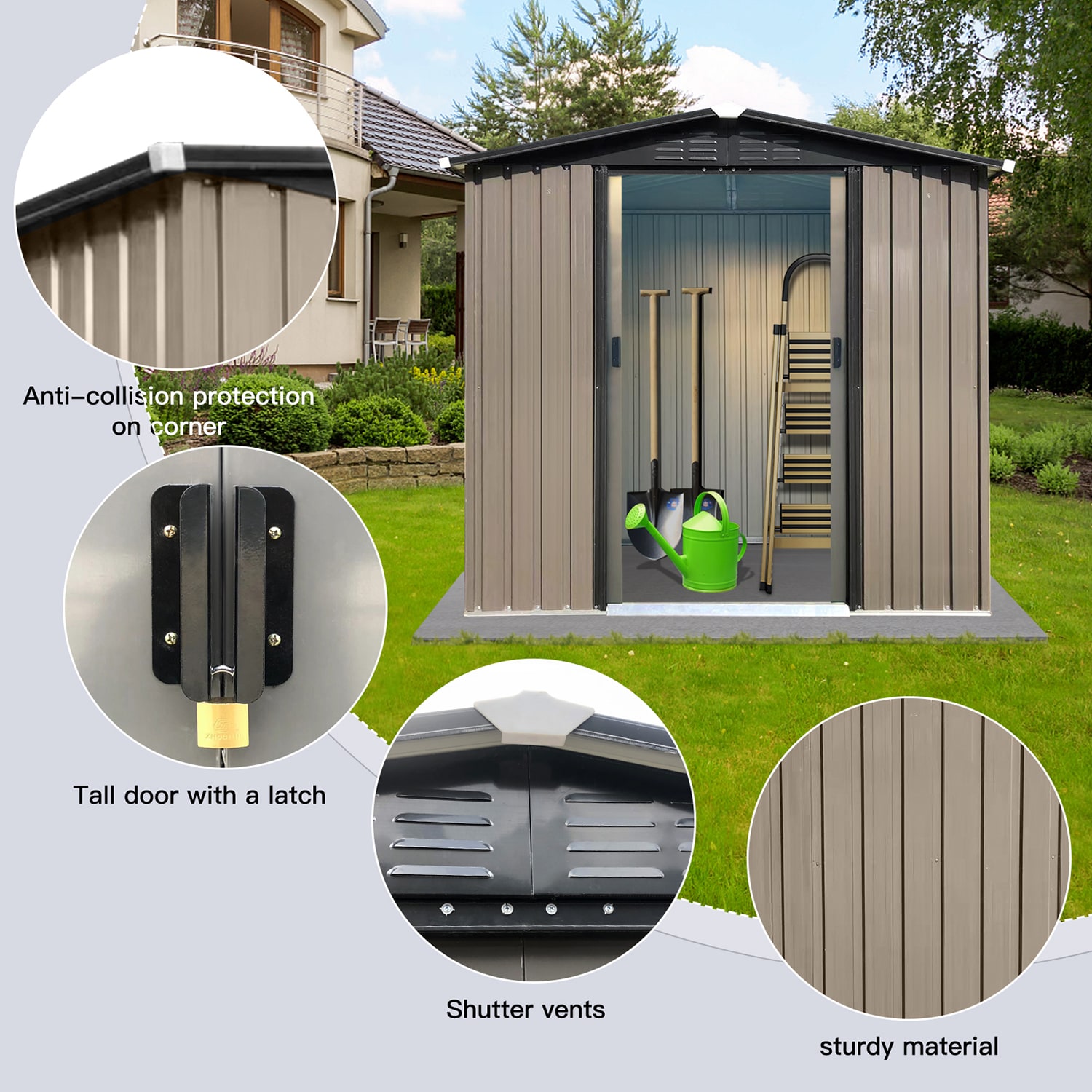GZMR GM-W1386 Metal-Storage-Buildings-Sheds - View #4