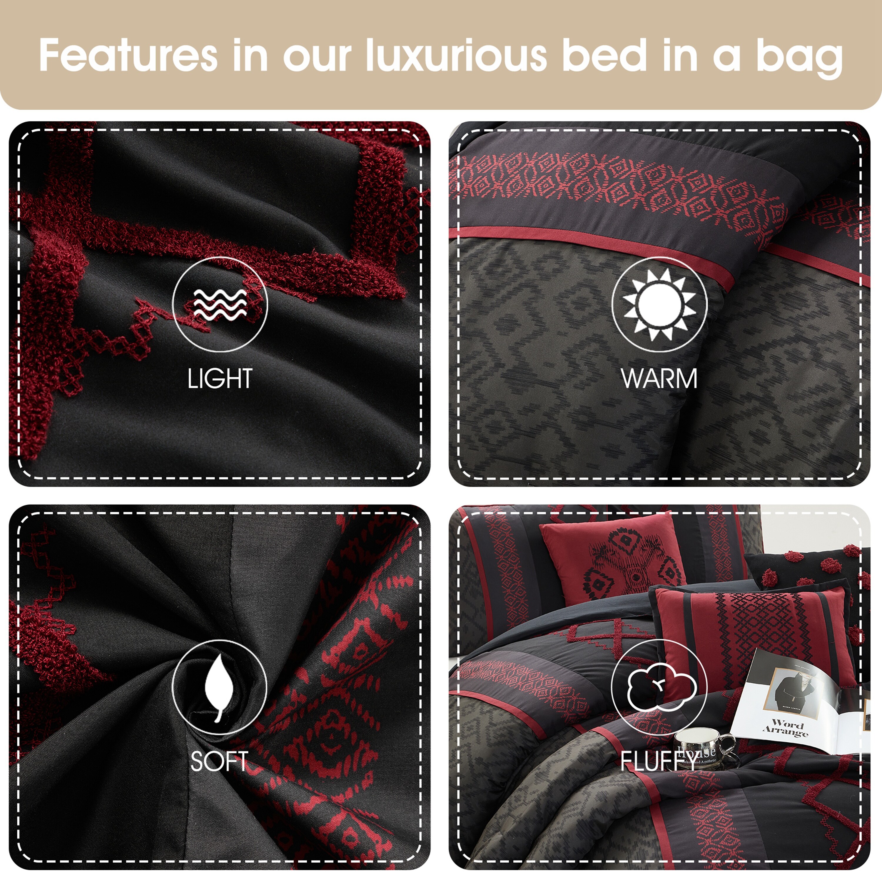 Nanshing ANTHONY7-Q-BKRD bedding - View #6