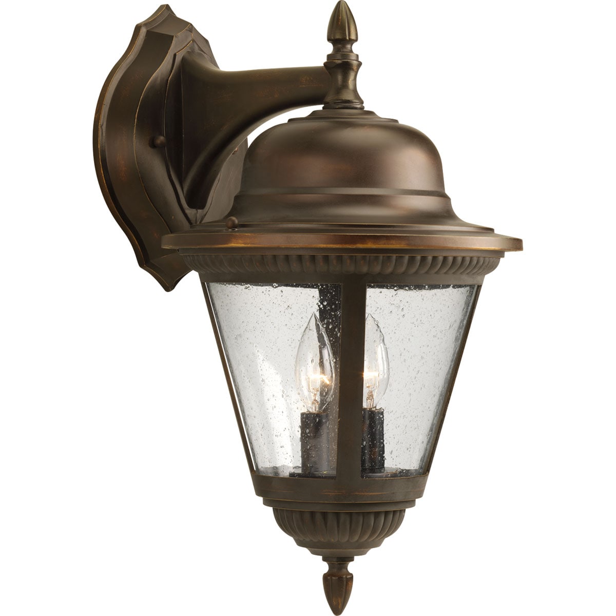 Progress Lighting P5864-20 Westport 2 -Light 19.25-in H Antique Bronze Hardwired Outdoor Wall Light